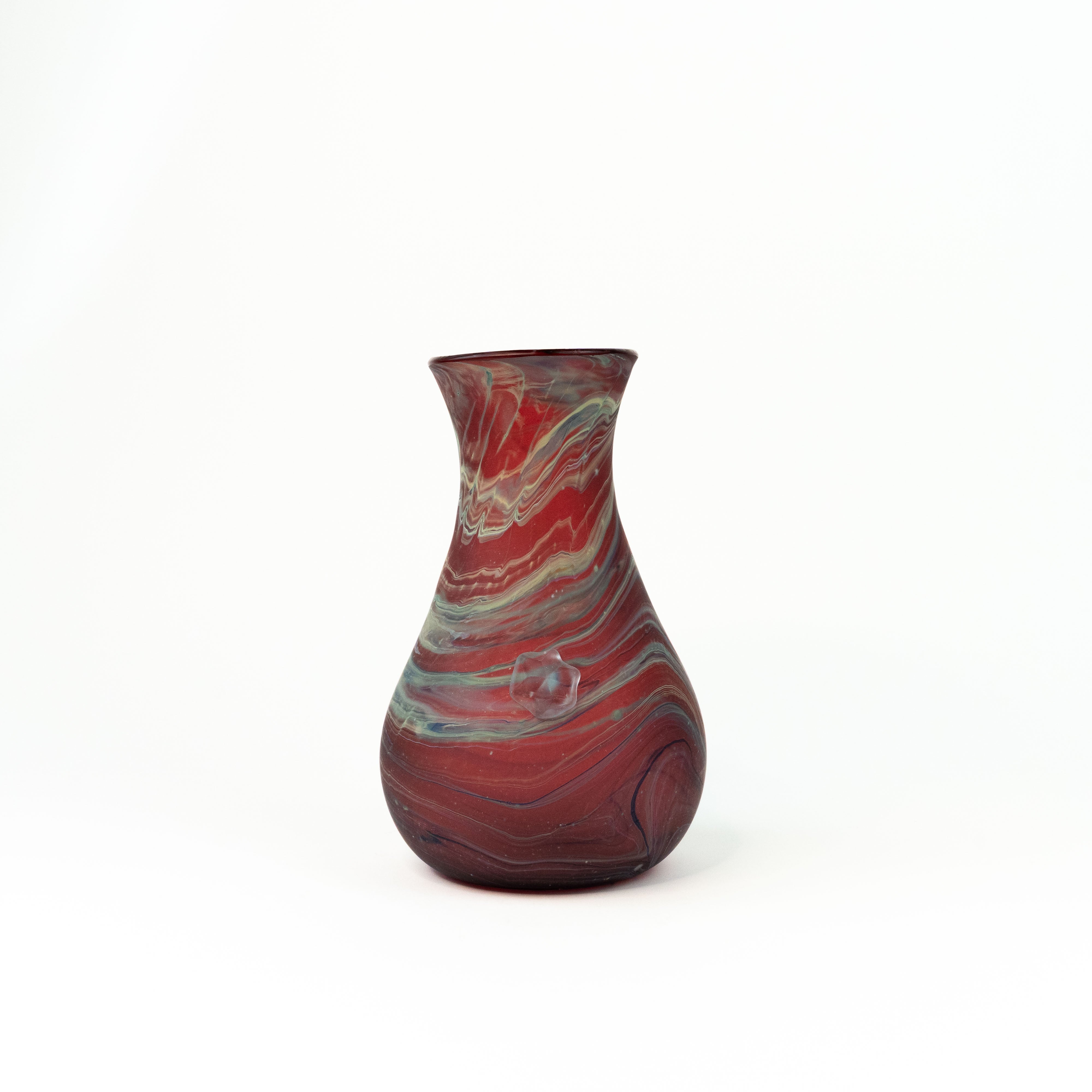NEU Vase Rot – Recyceltes Glas & Handgeblasen