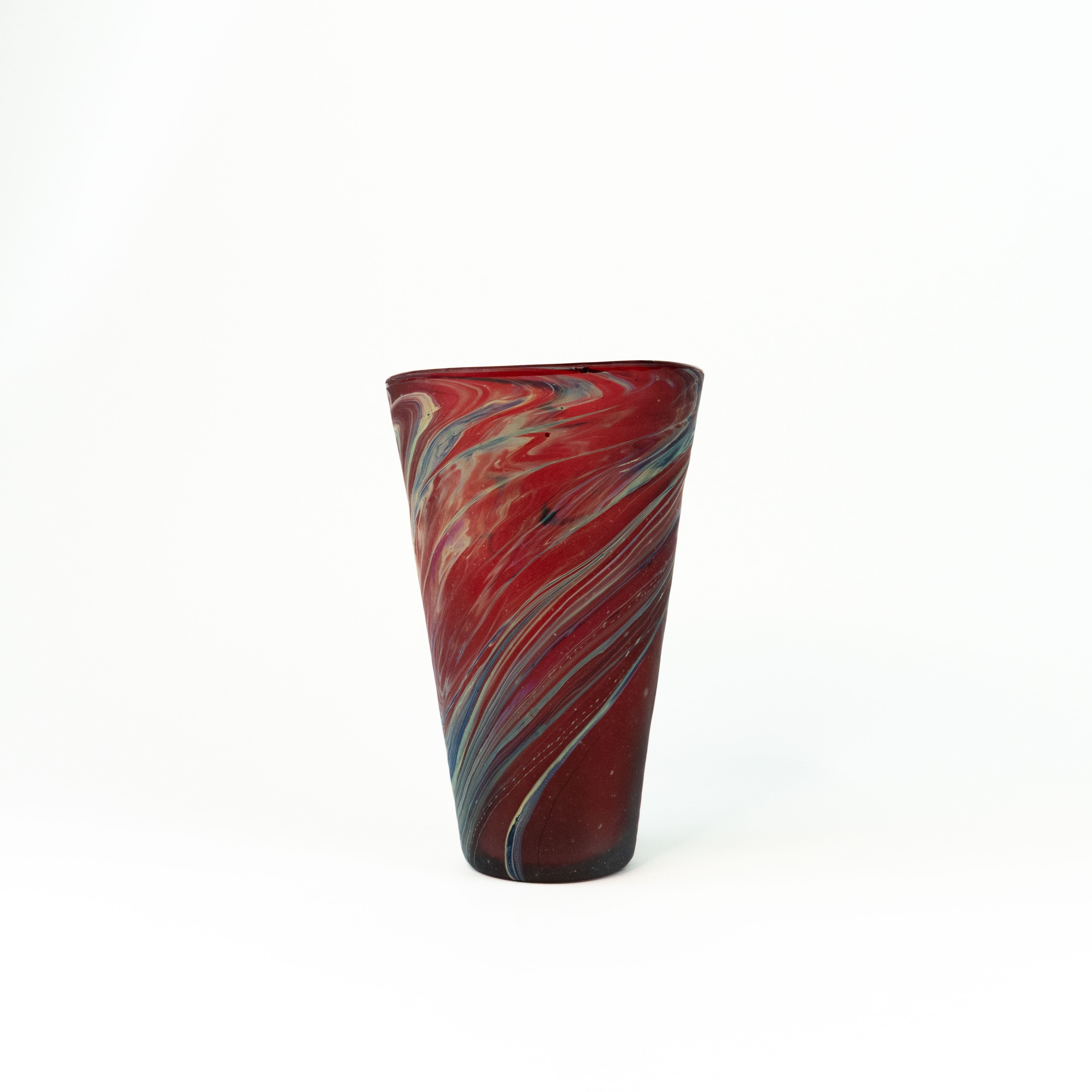 NEU Vase / Karaffe Rot – Recyceltes Glas & Handgeblasen