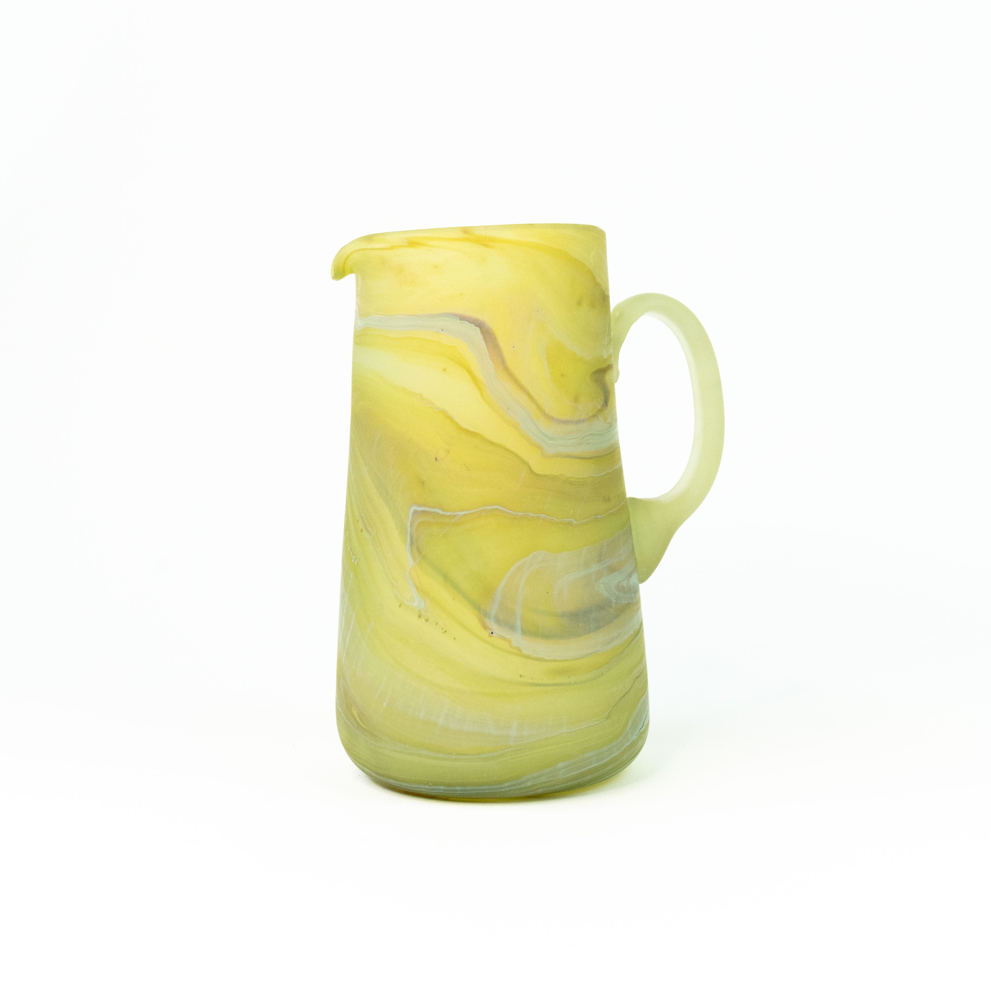 NEU Karaffe Limette Grün – Recyceltes Glas & Handgeblasen