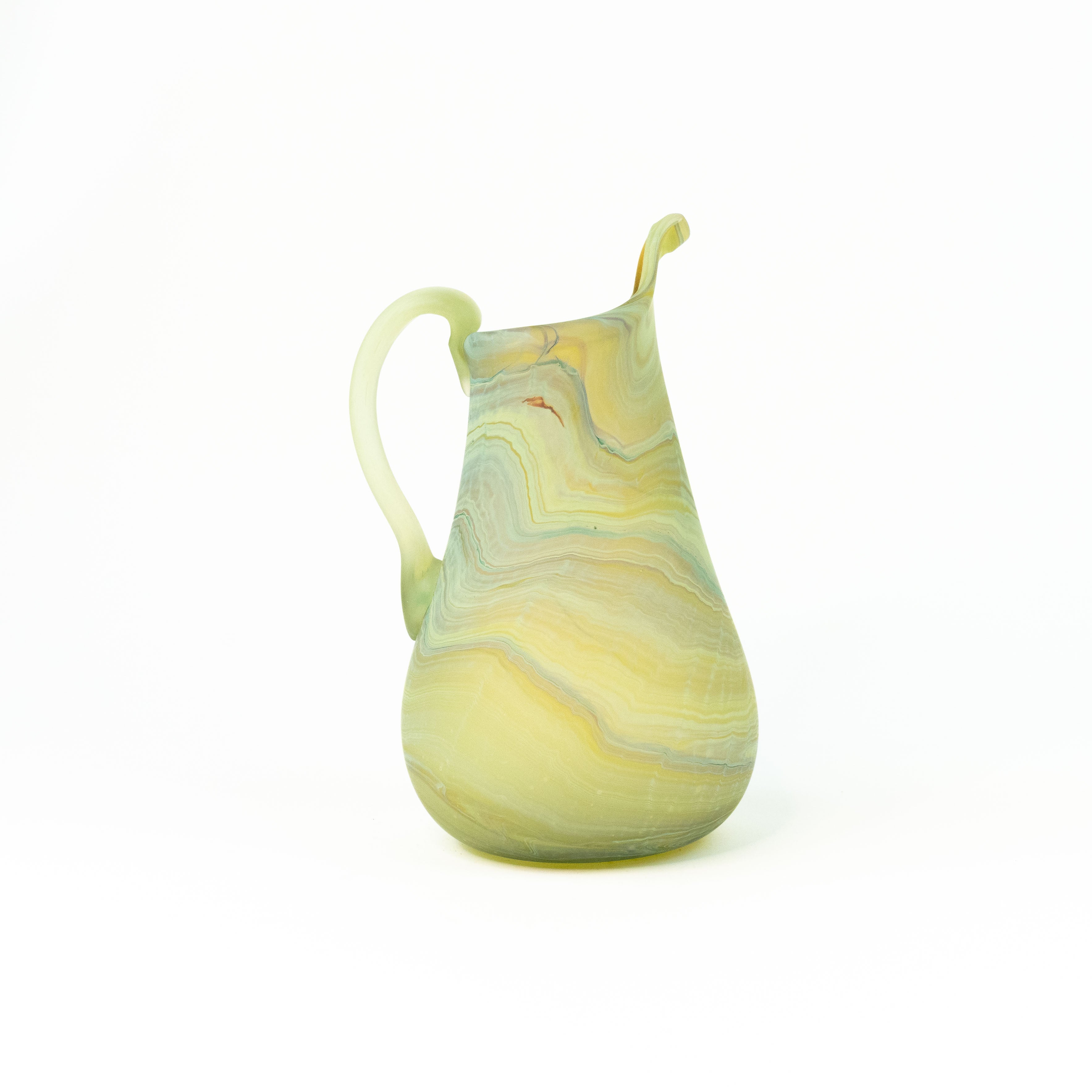 NEU Karaffe Limette Grün – Recyceltes Glas & Handgeblasen