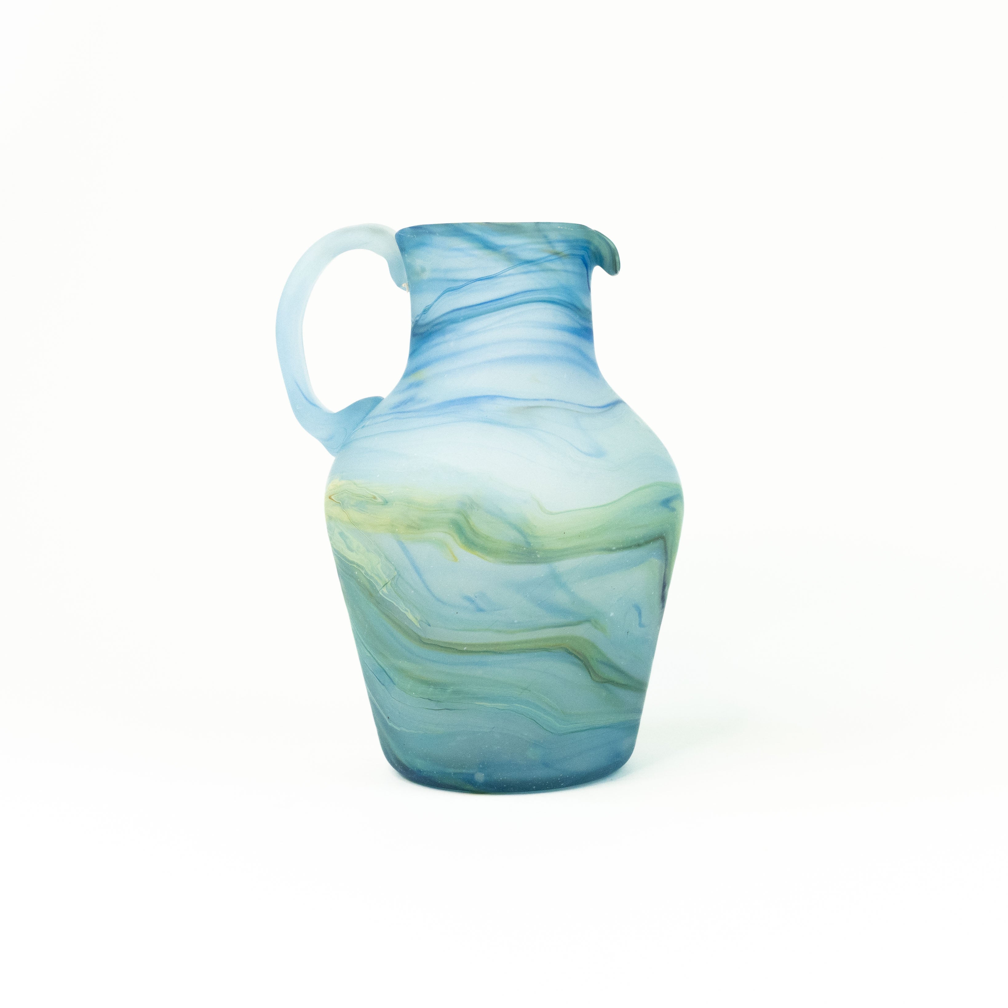 NEU Karaffe Baby-Blue – Recyceltes Glas & Handgeblasen