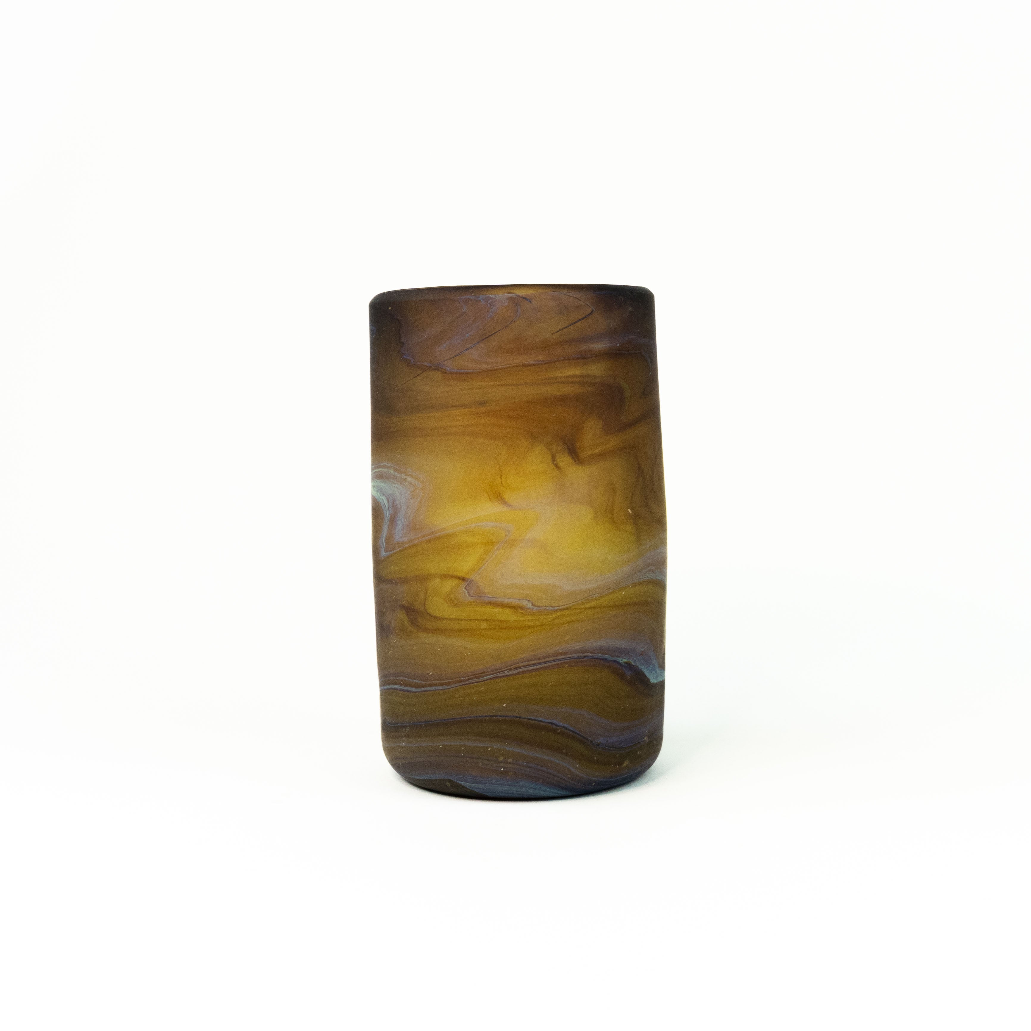 NEU Vase Braun – Recyceltes Glas & Handgeblasen