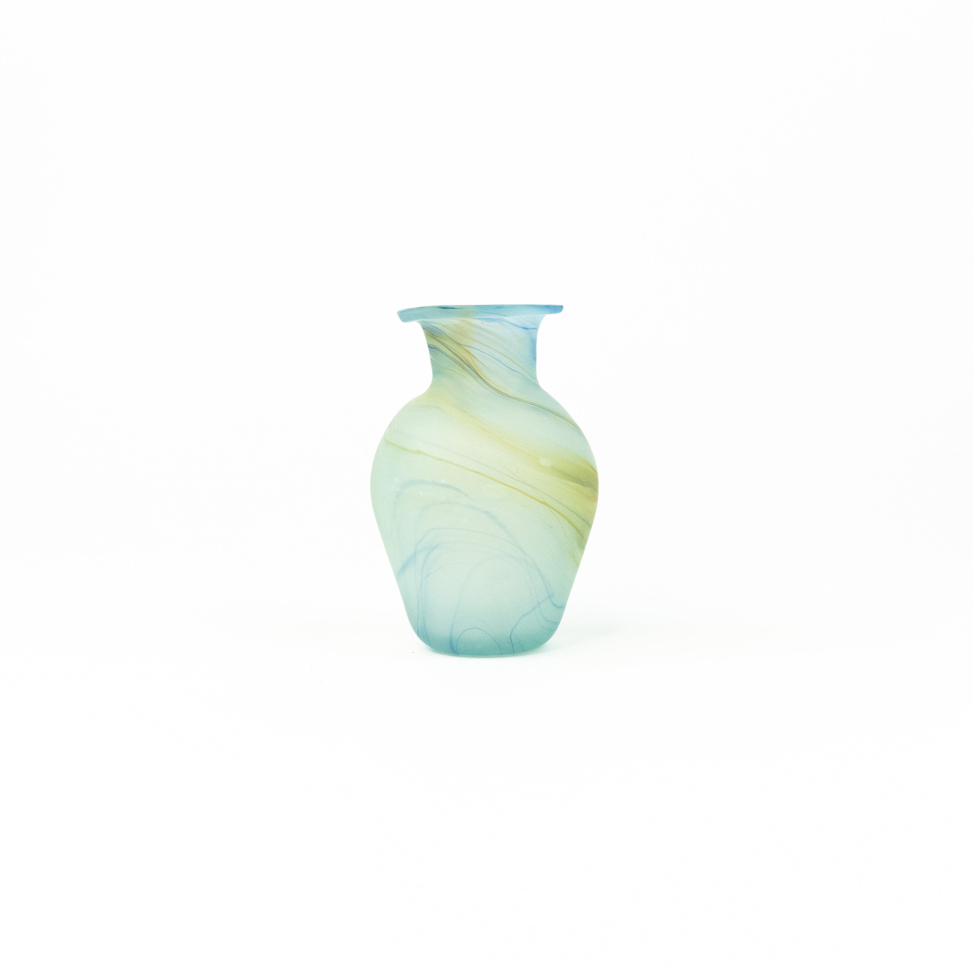 NEU Mini Vase / Karaffe Babyblue – Recyceltes Glas & Handgeblasen