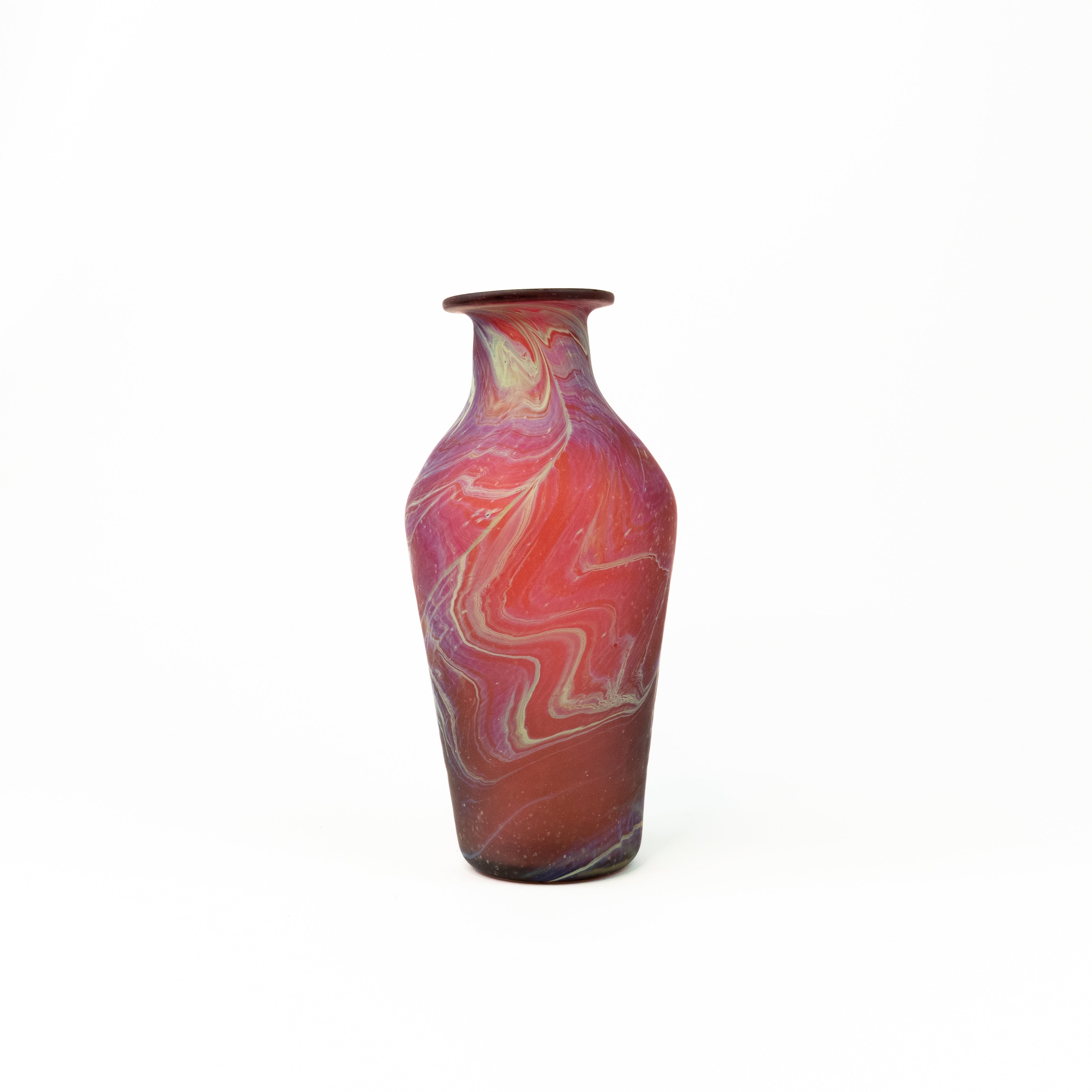 Neu Vase Rot – Recyceltes Glas & Handgeblasen