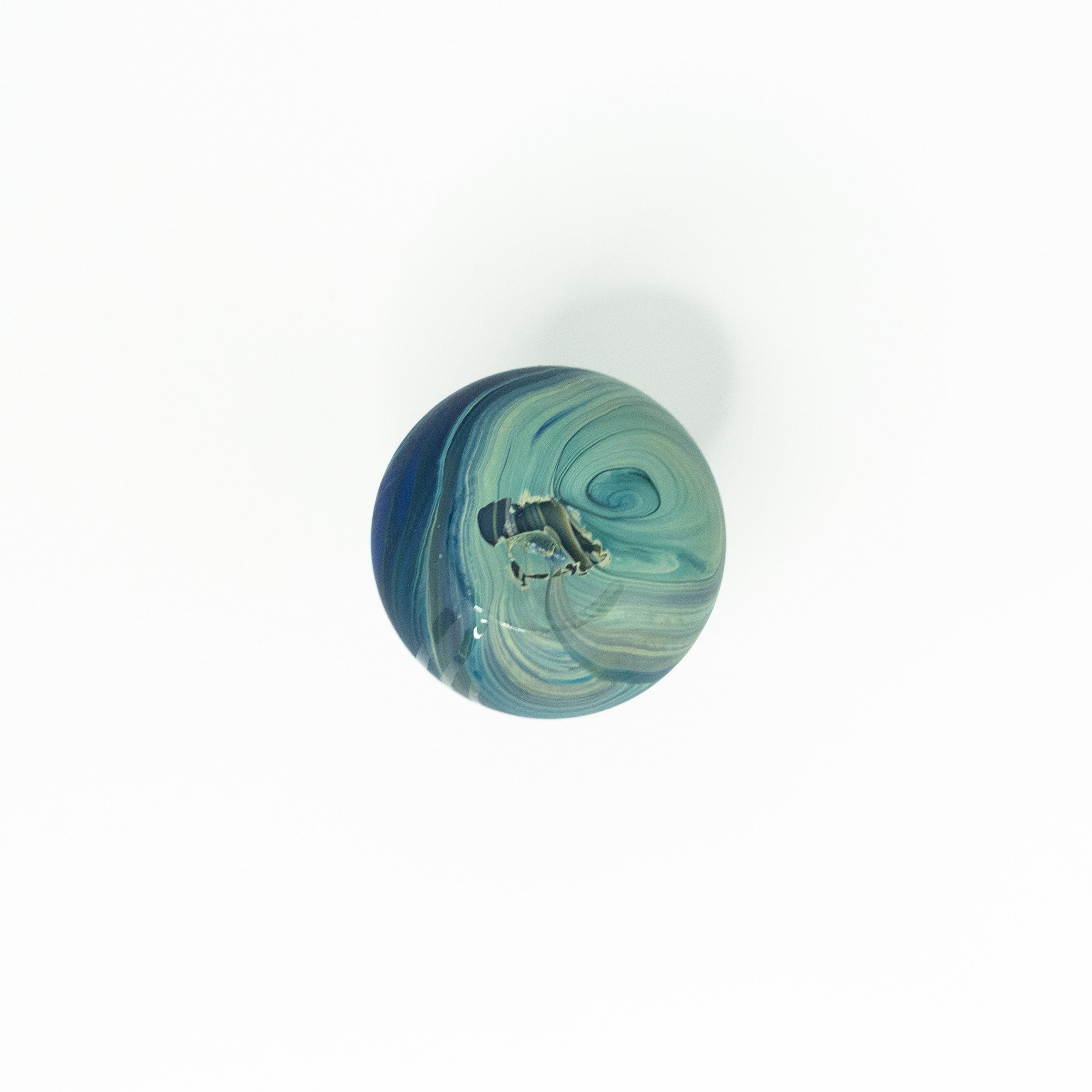 NEU Deko Mini Vase / Karaffe blau – Recyceltes Glas & Handgeblasen