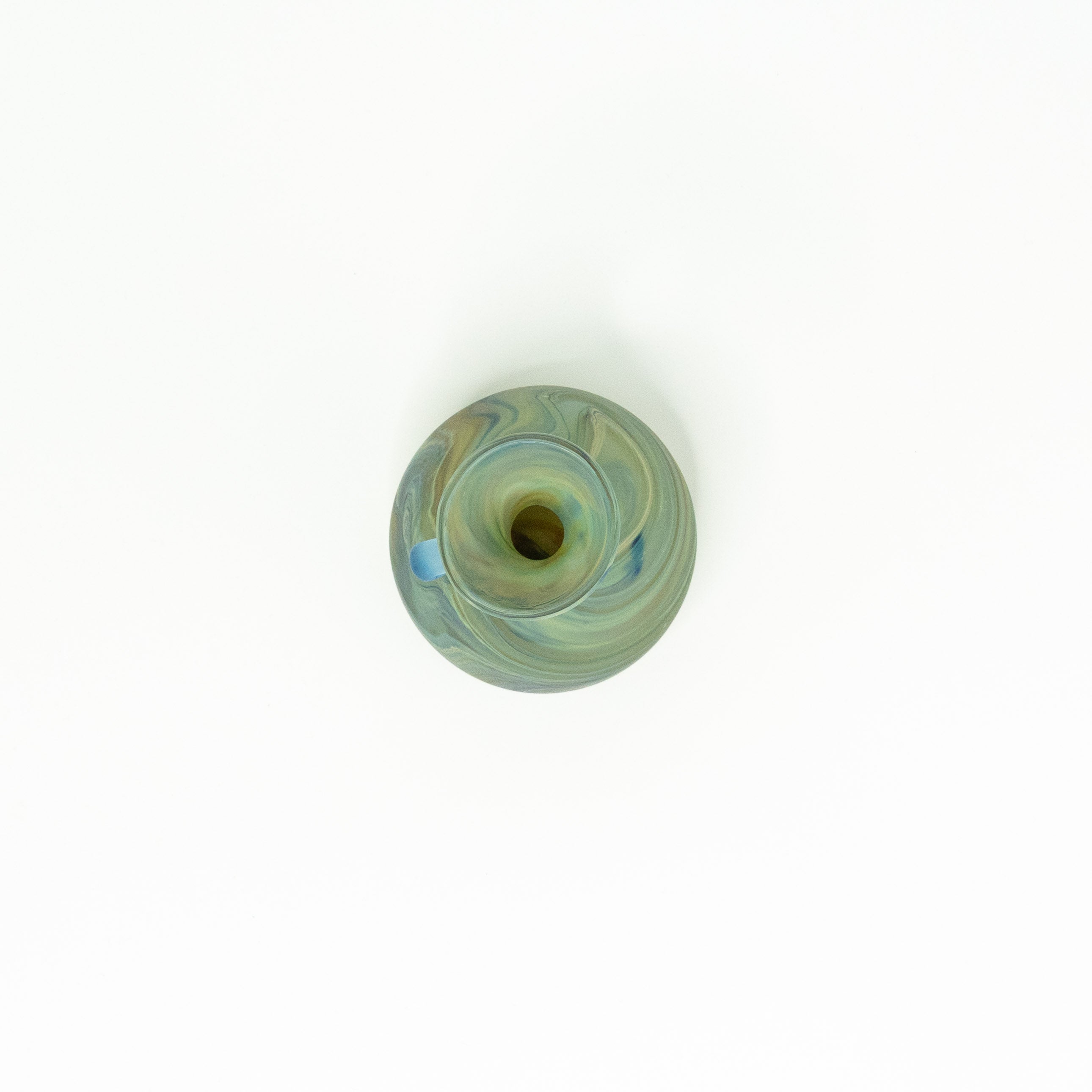 NEU Deko Mini Vase / Karaffe Grün / Blau – Recyceltes Glas & Handgeblasen
