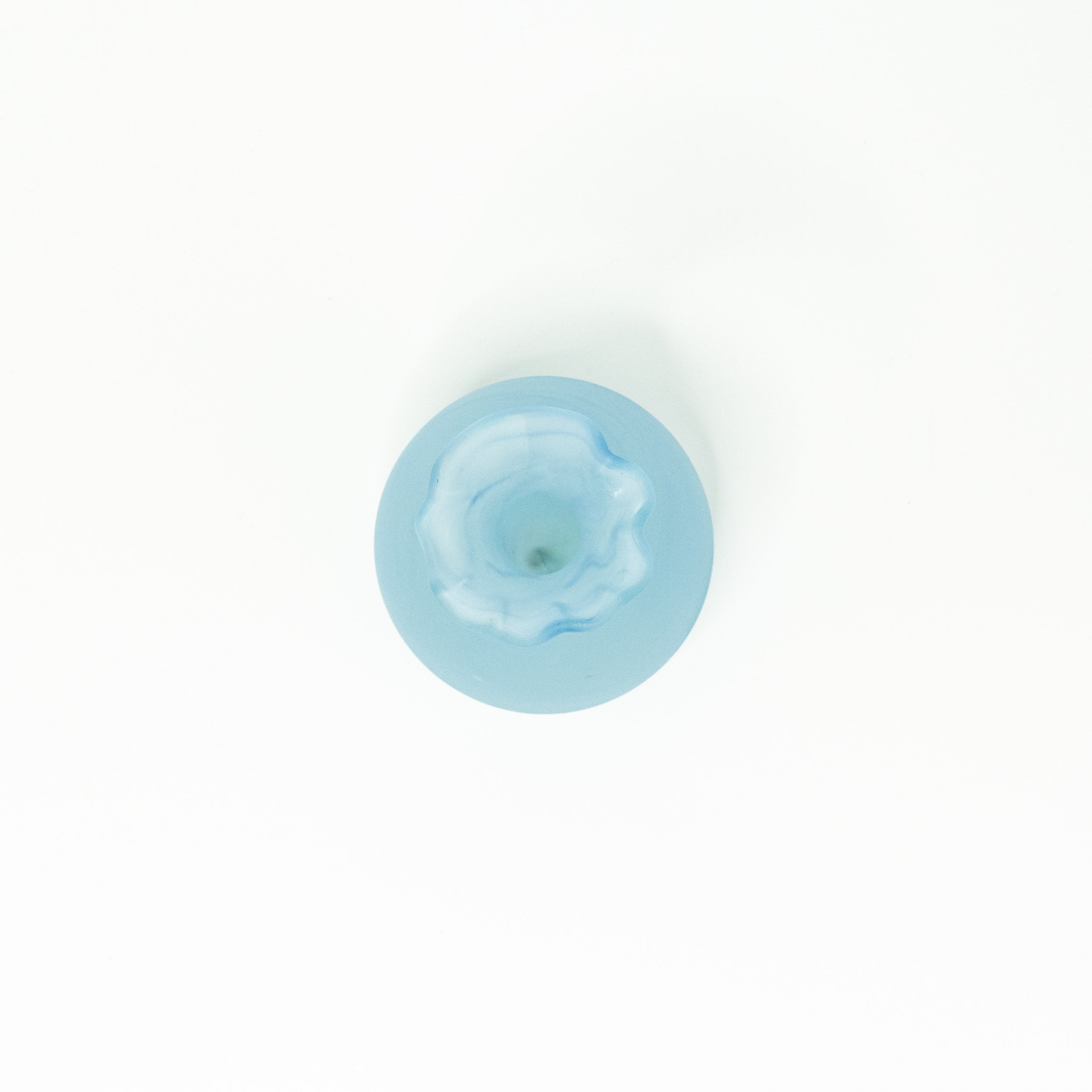NEU Mini Vase / Karaffe babyblaue – Recyceltes Glas & Handgeblasen