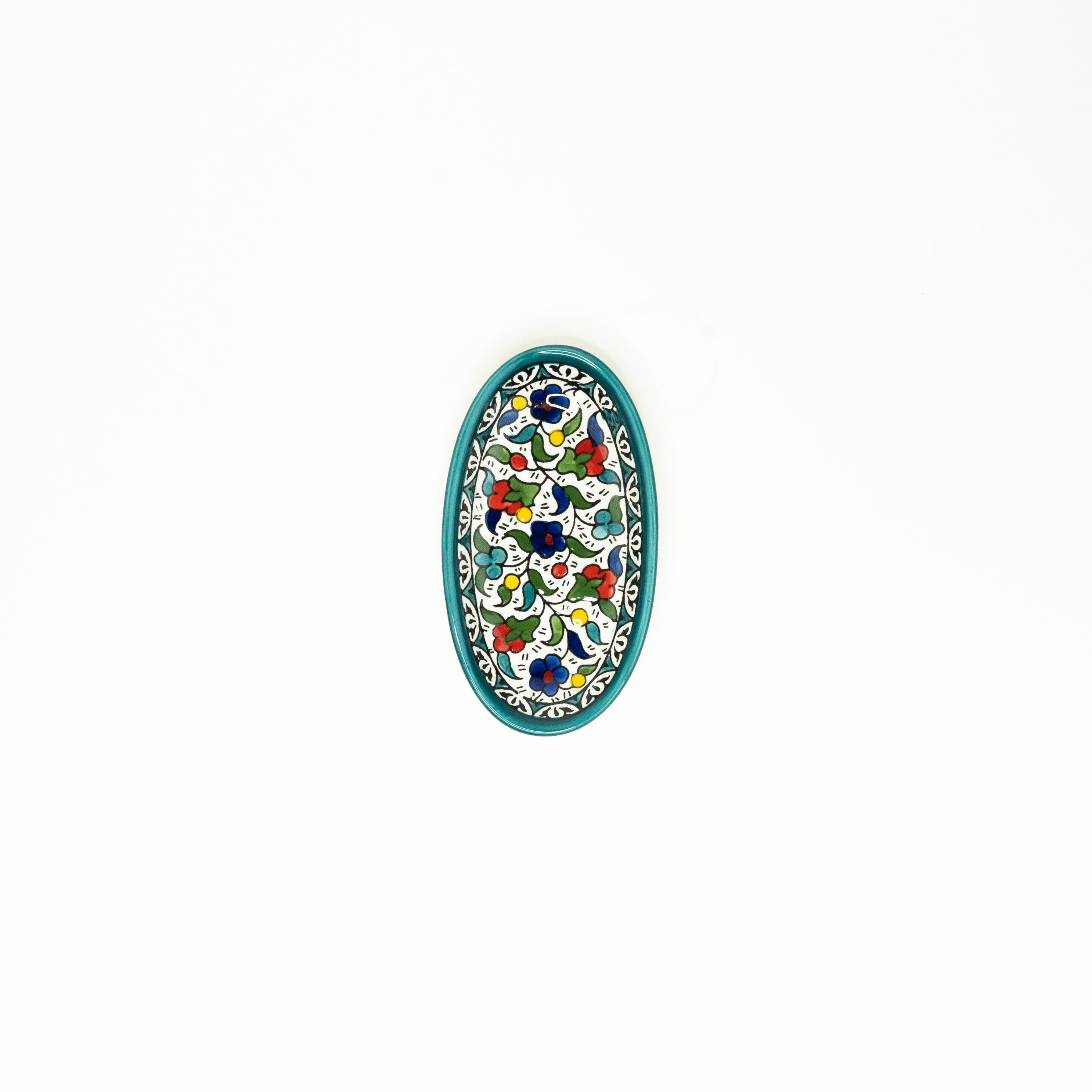 NEU Servierschale Oval 16/11 cm Türkis