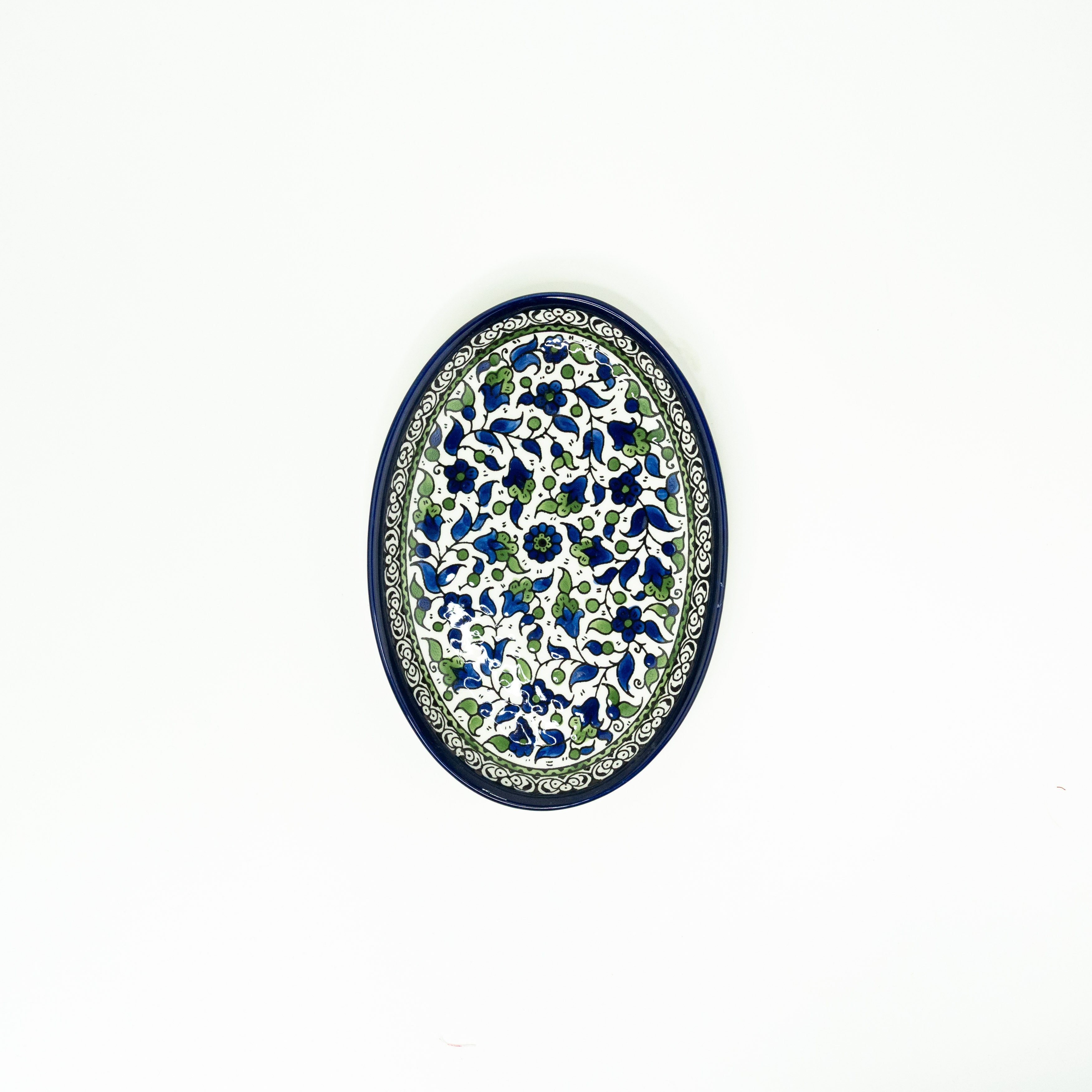 Oval 25 cm flach grün