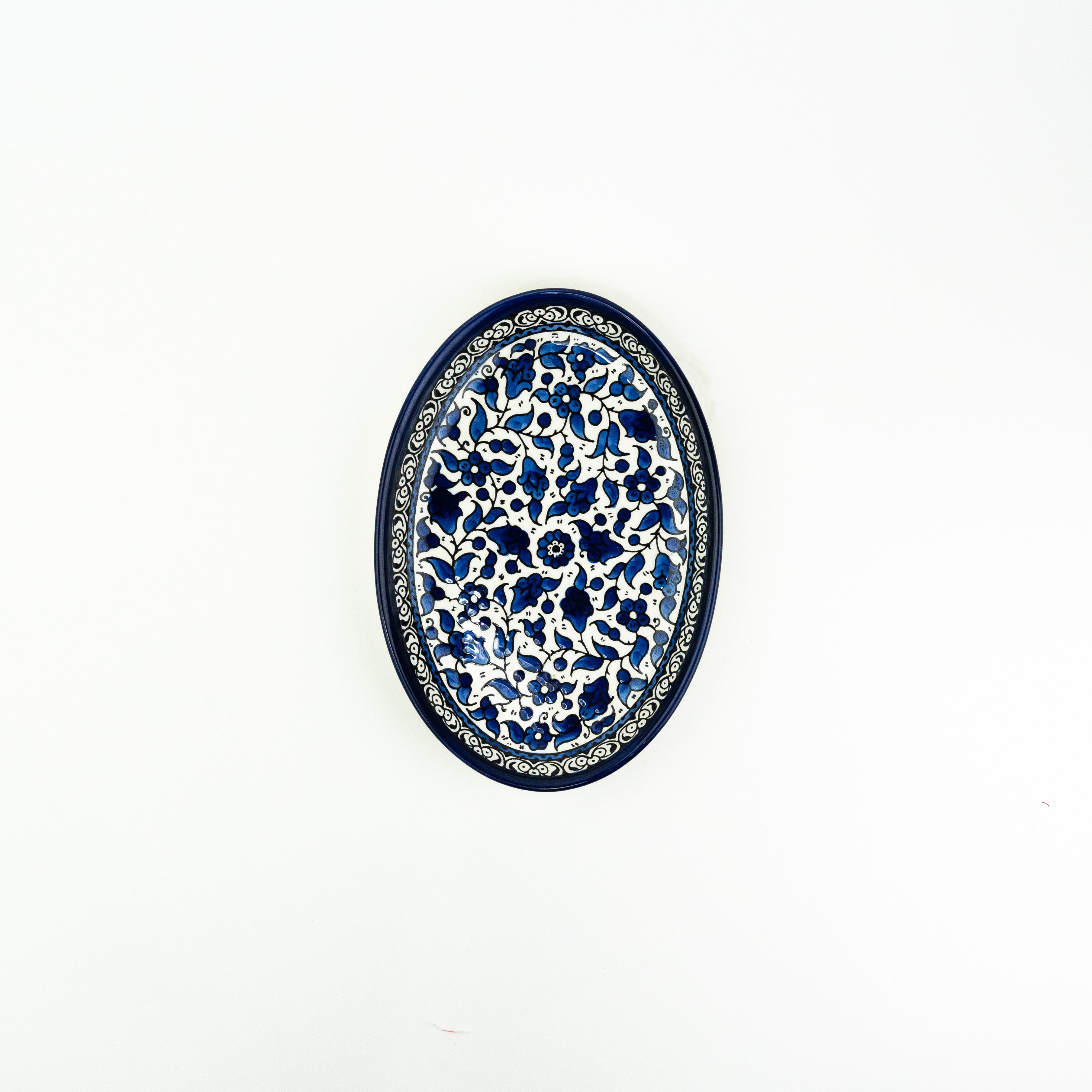 Oval 25 cm flach Alkhalil blau