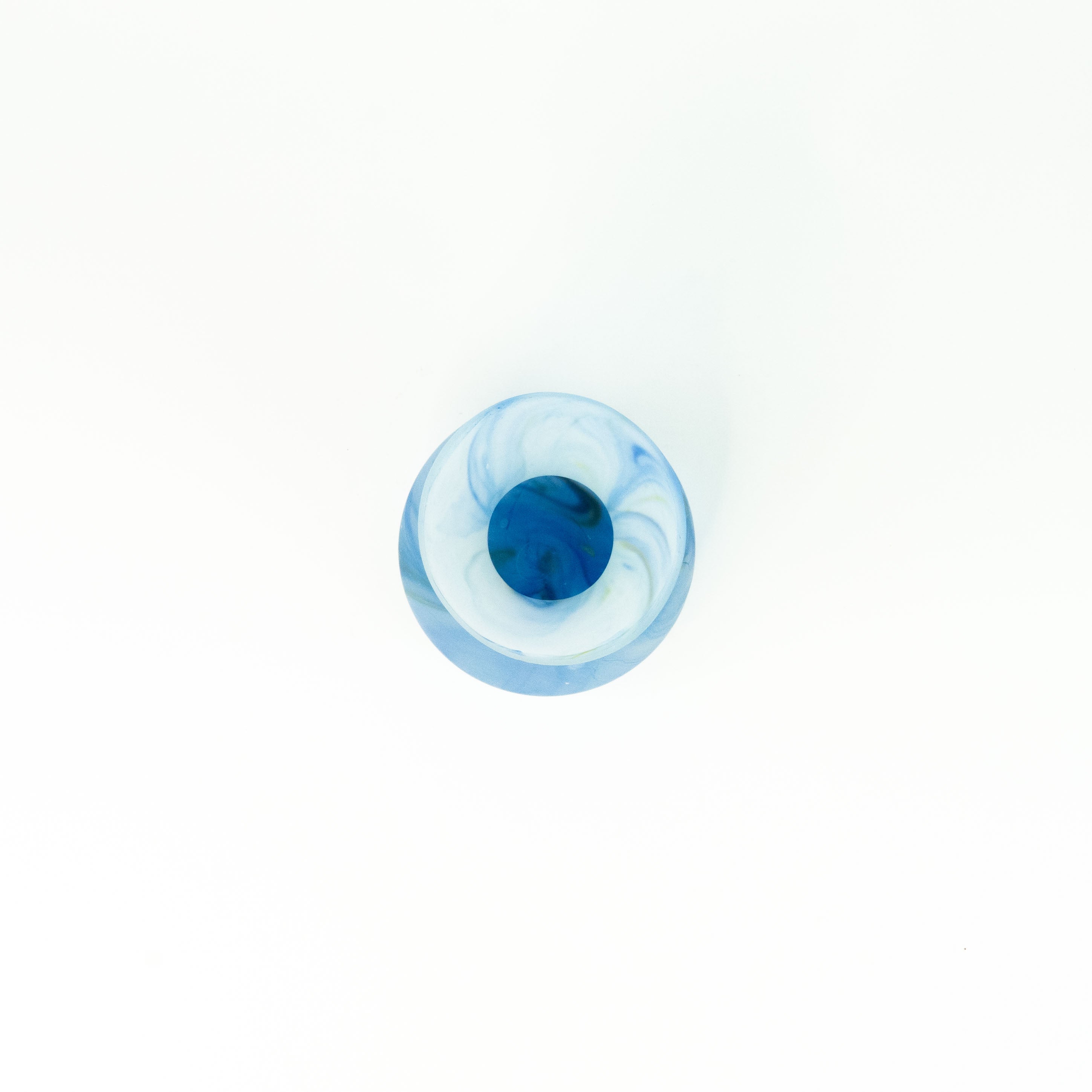 NEU Vase Baby-blue – Recyceltes Glas & Handgeblasen