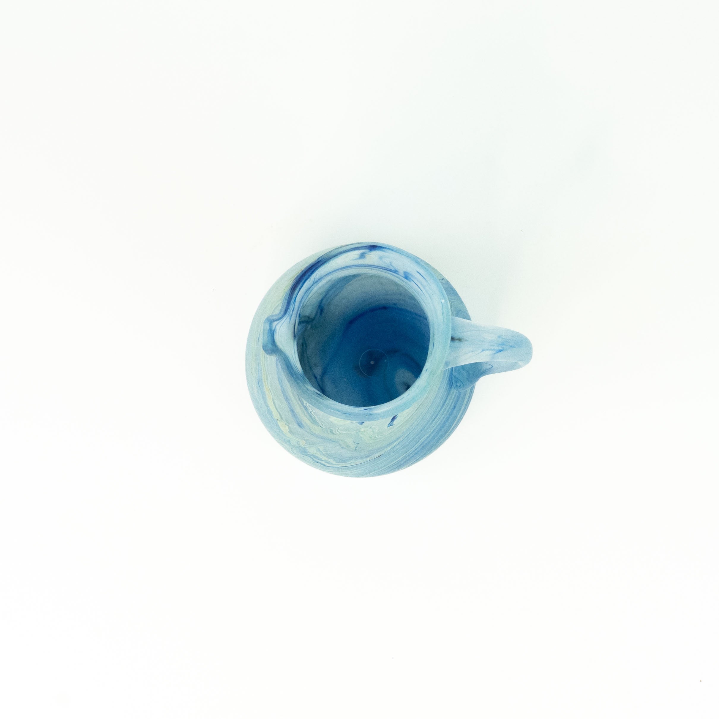 NEU Karaffe Baby-Blue – Recyceltes Glas & Handgeblasen