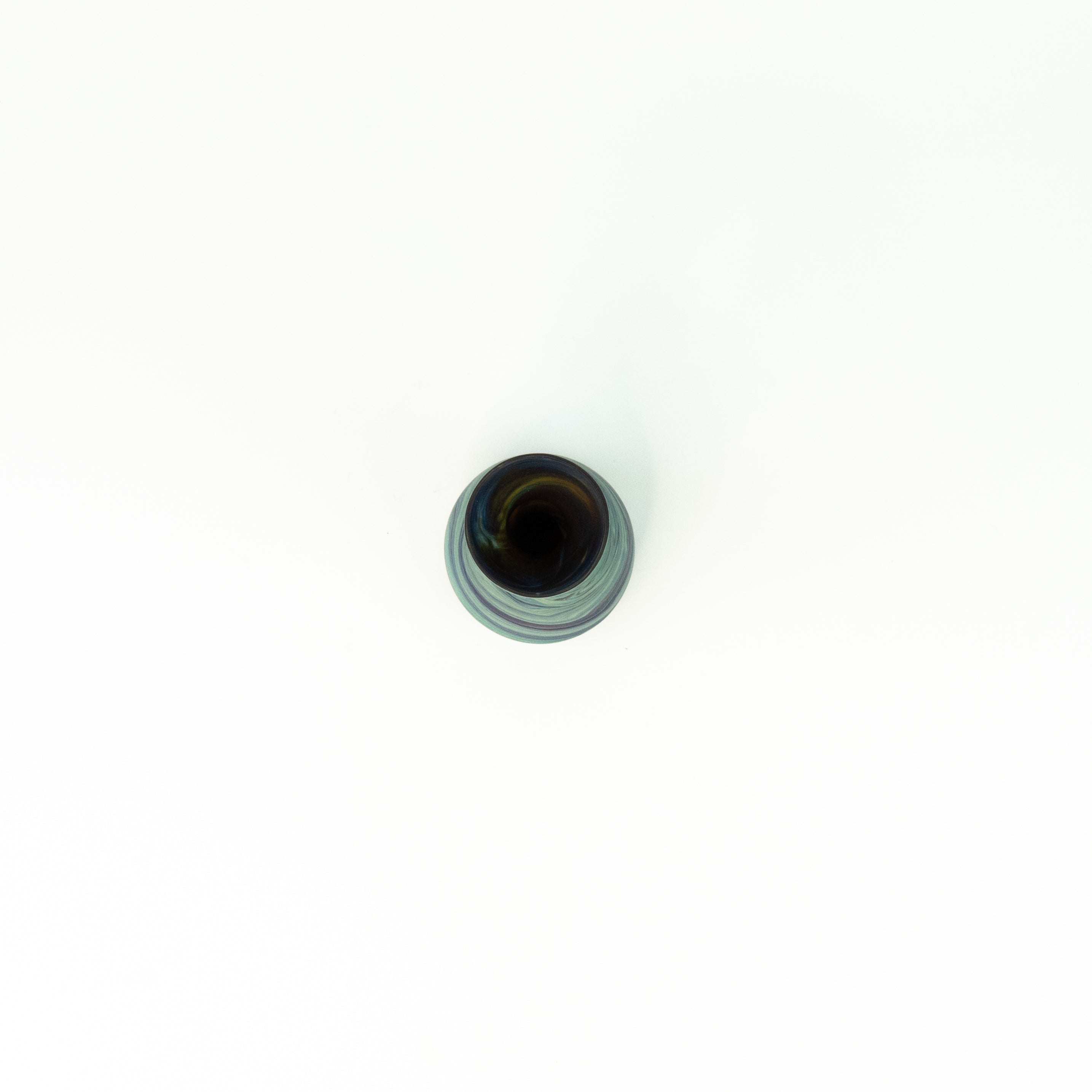 NEU Mini Vase / Karaffe Blau – Recyceltes Glas & Handgeblasen
