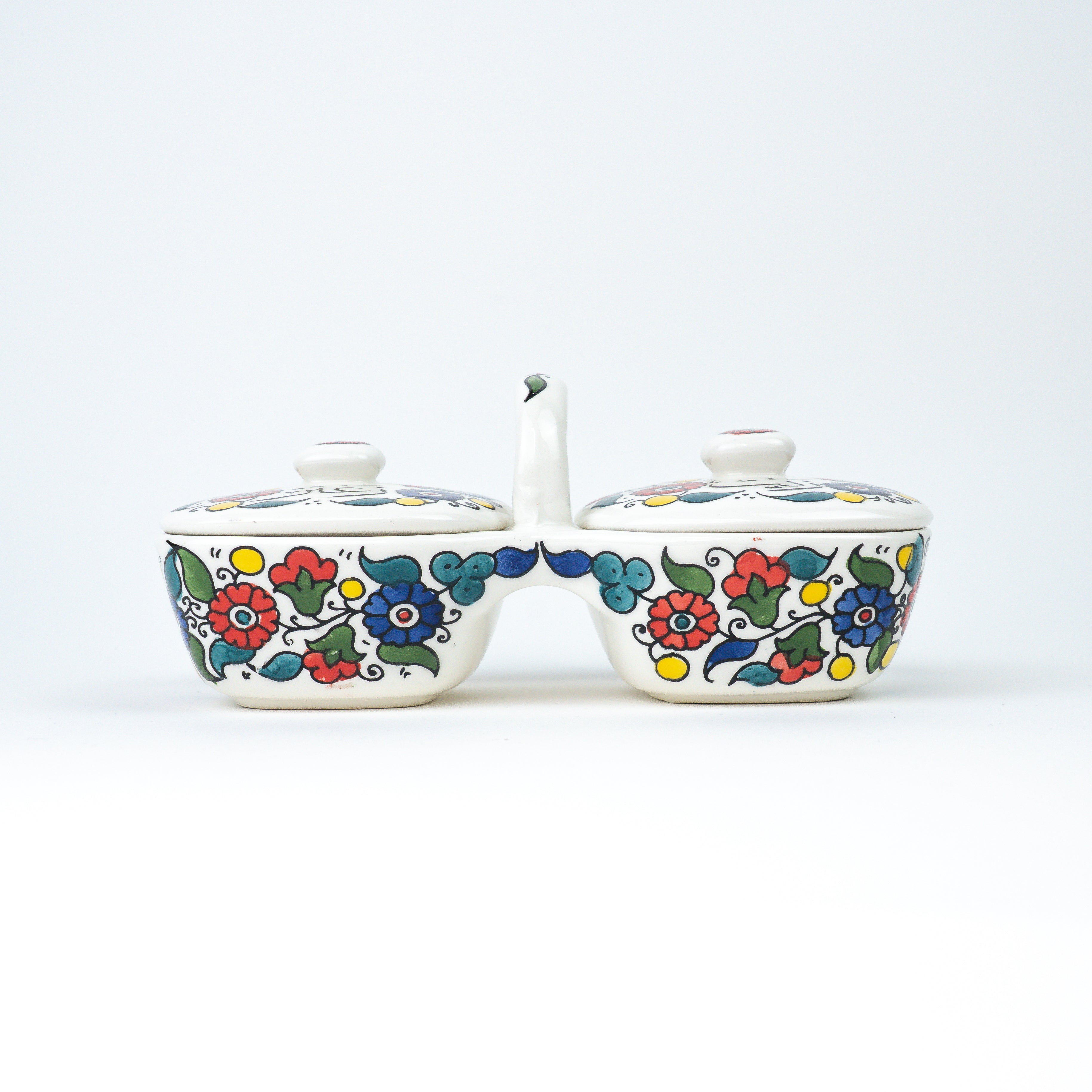 Olive oil &amp; za'atar basket, colorful