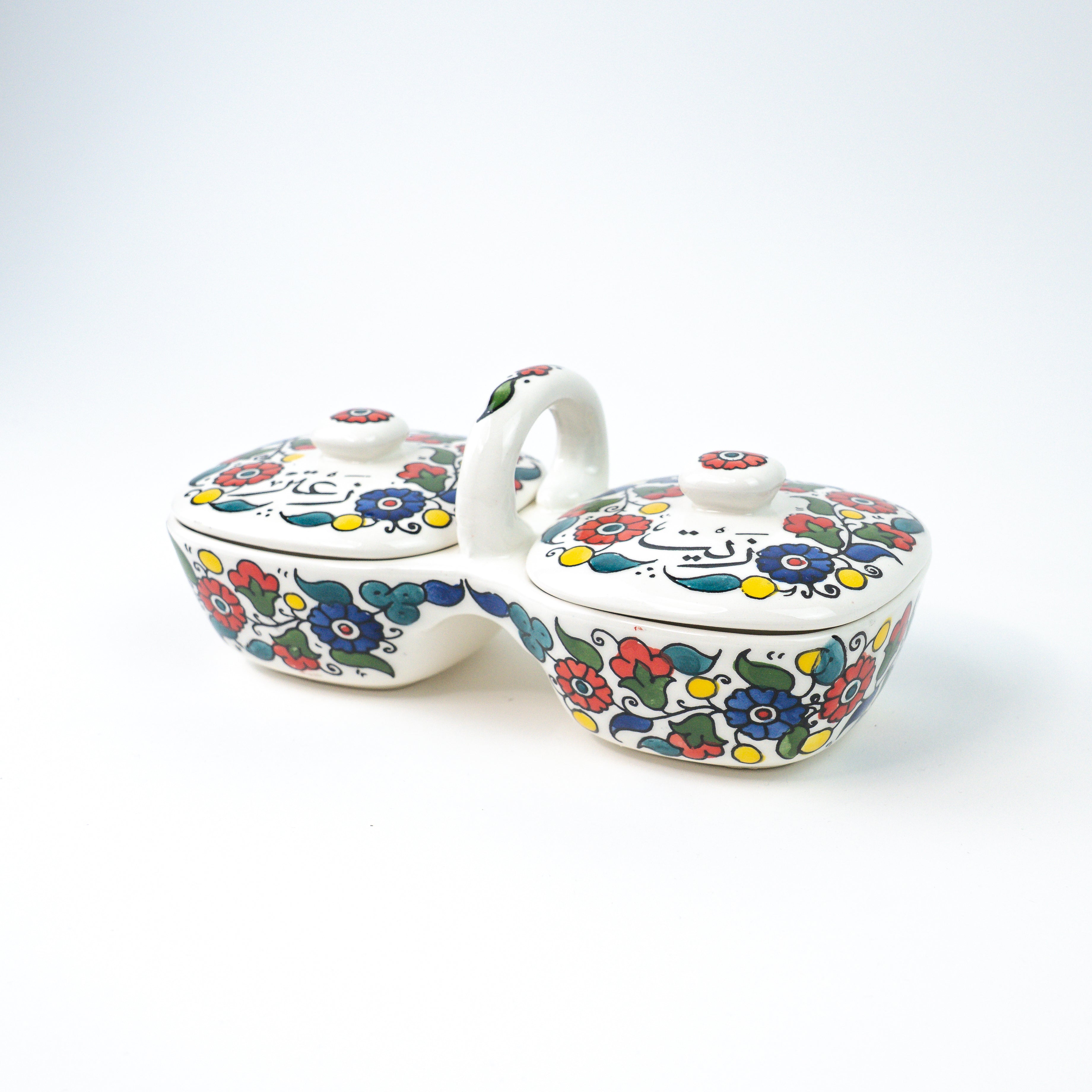 Olive oil &amp; za'atar basket, colorful