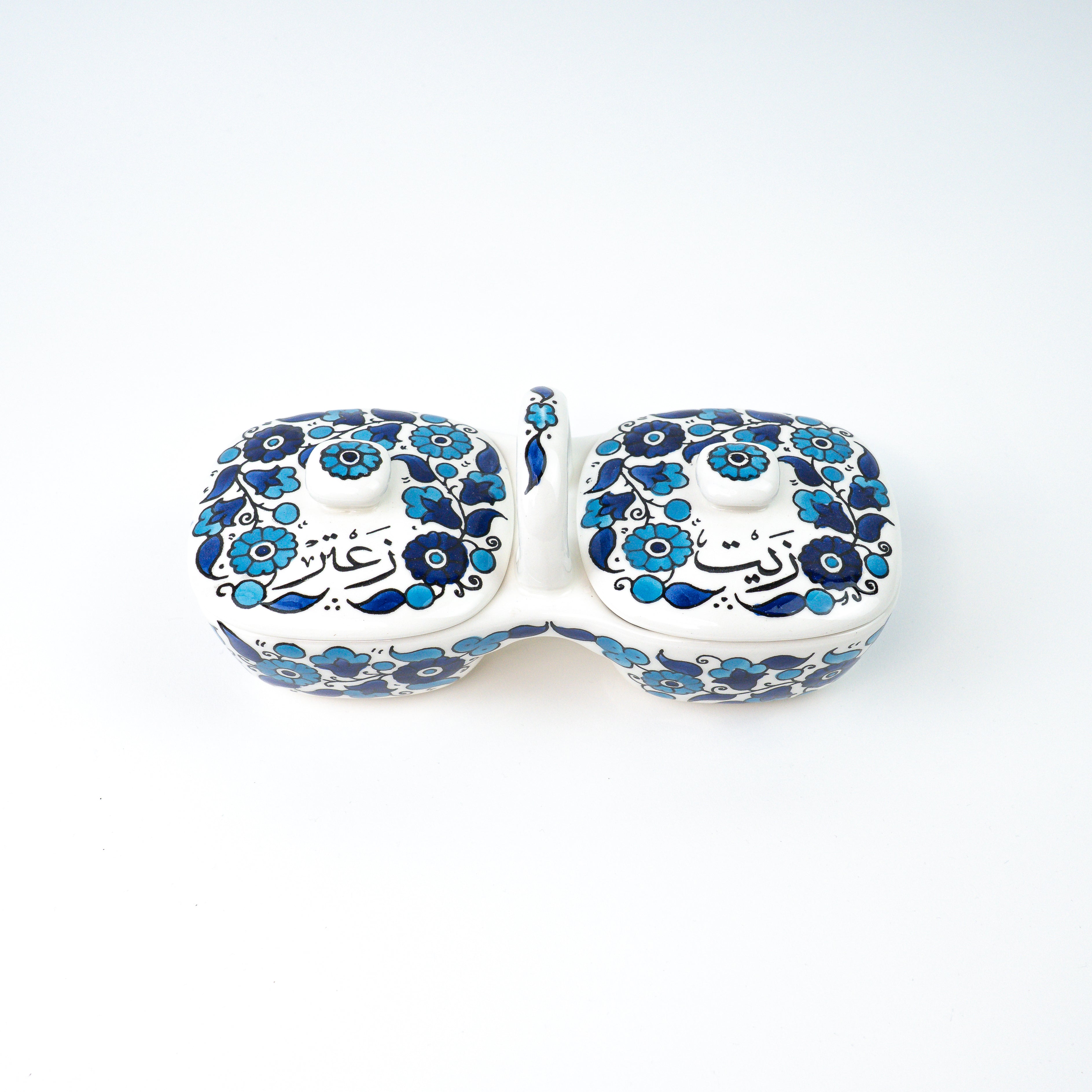 Olive oil &amp; za'atar basket baby blue