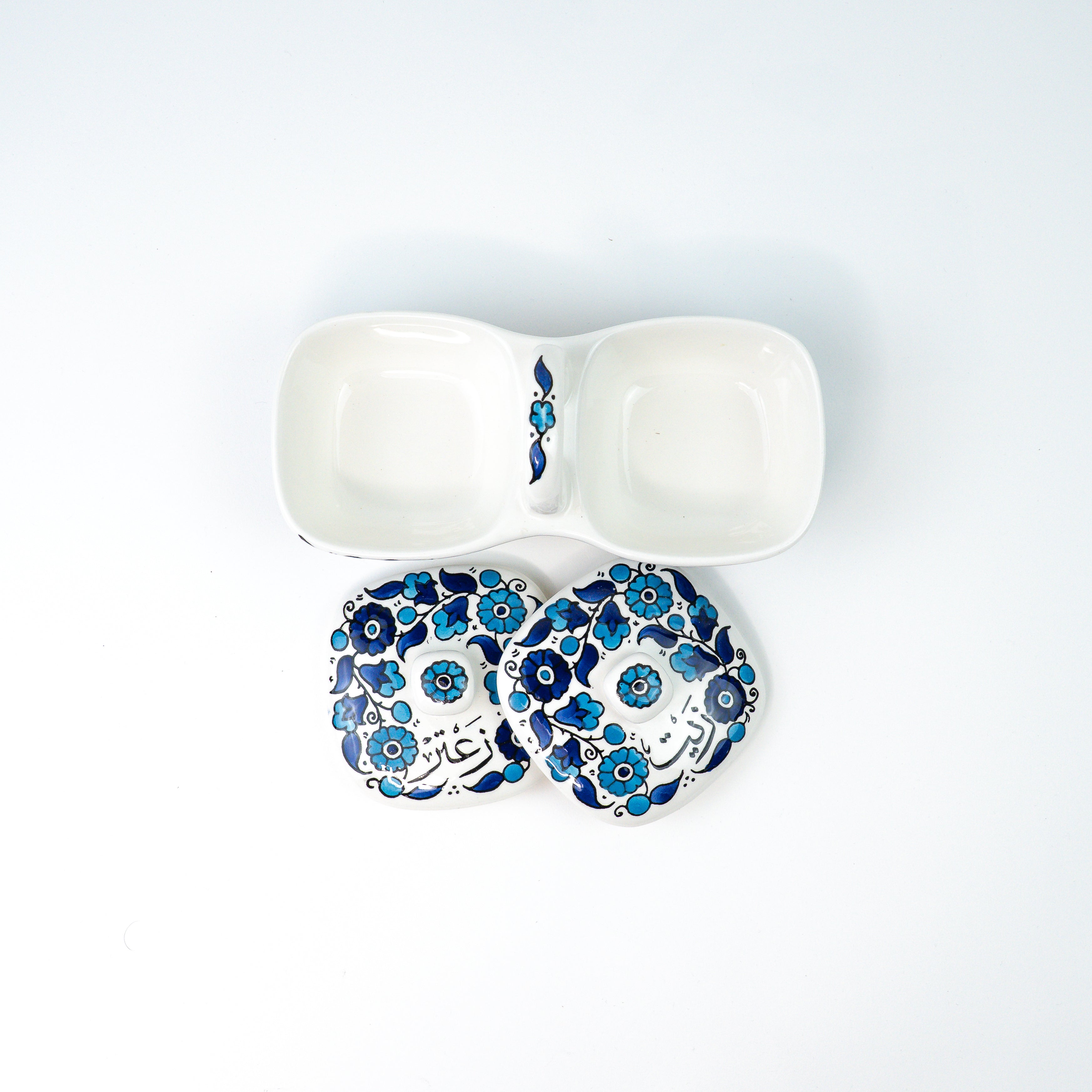 Olive oil &amp; za'atar basket baby blue