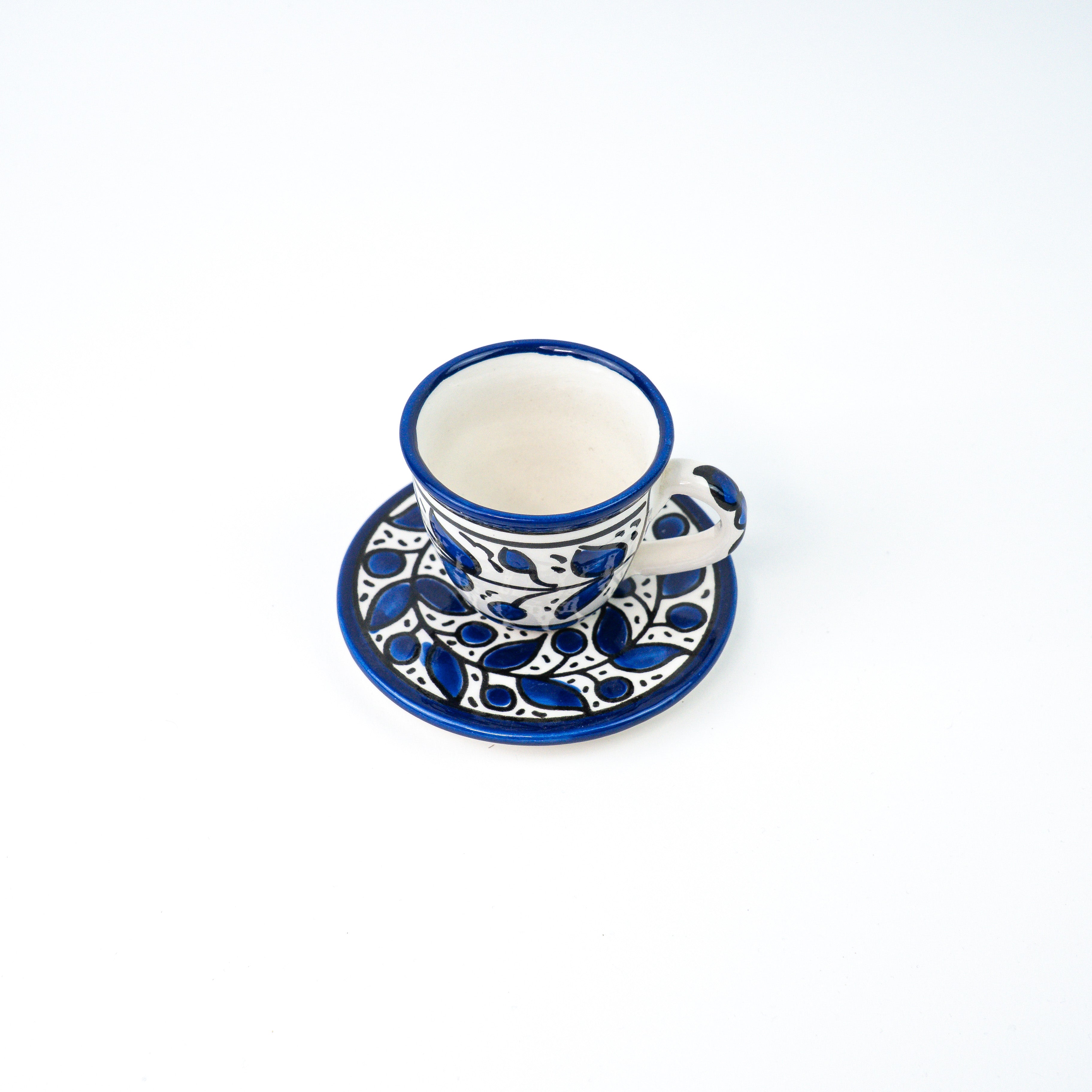 Espresso cup and saucer - Alkhalil blue