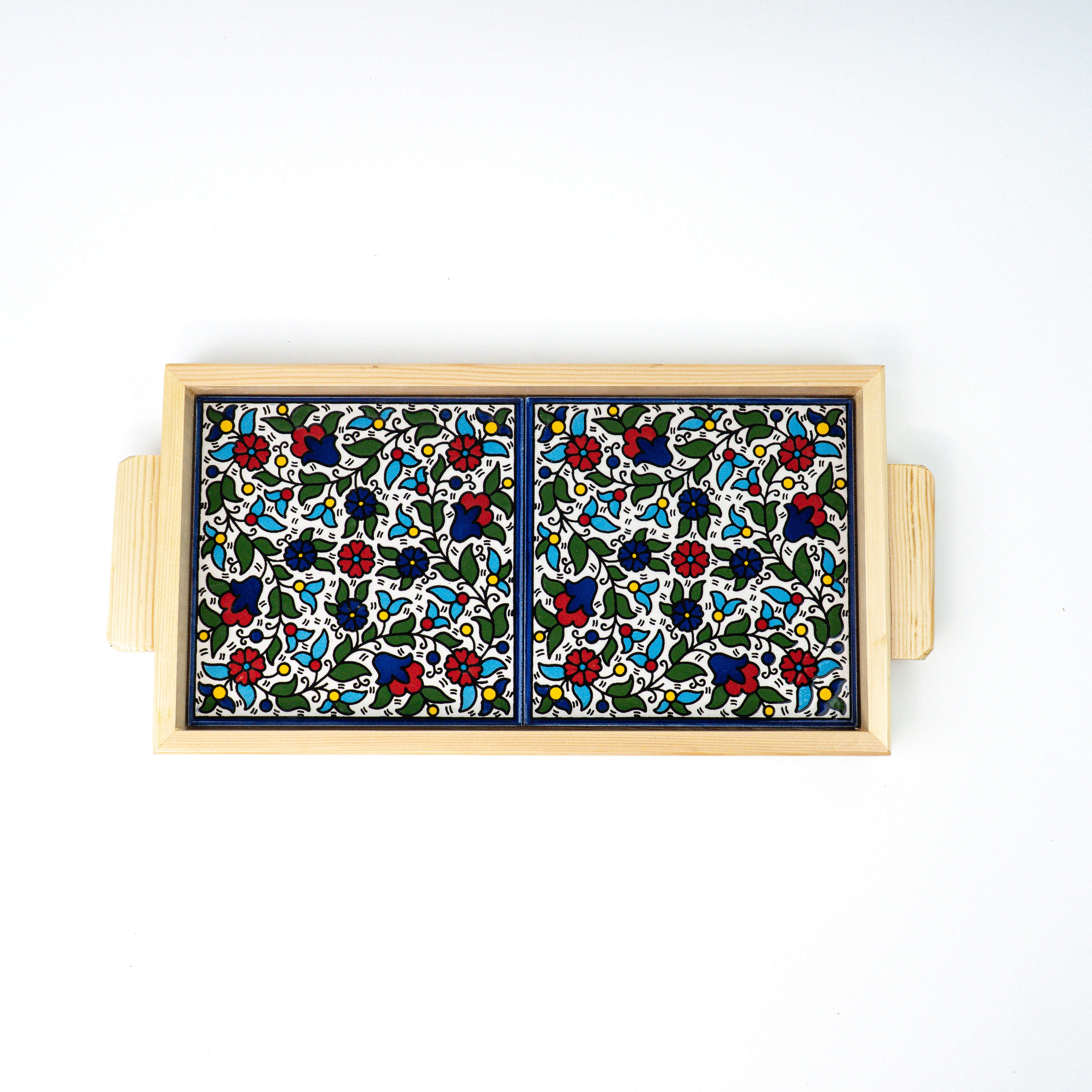 Serving platter, colorful beige