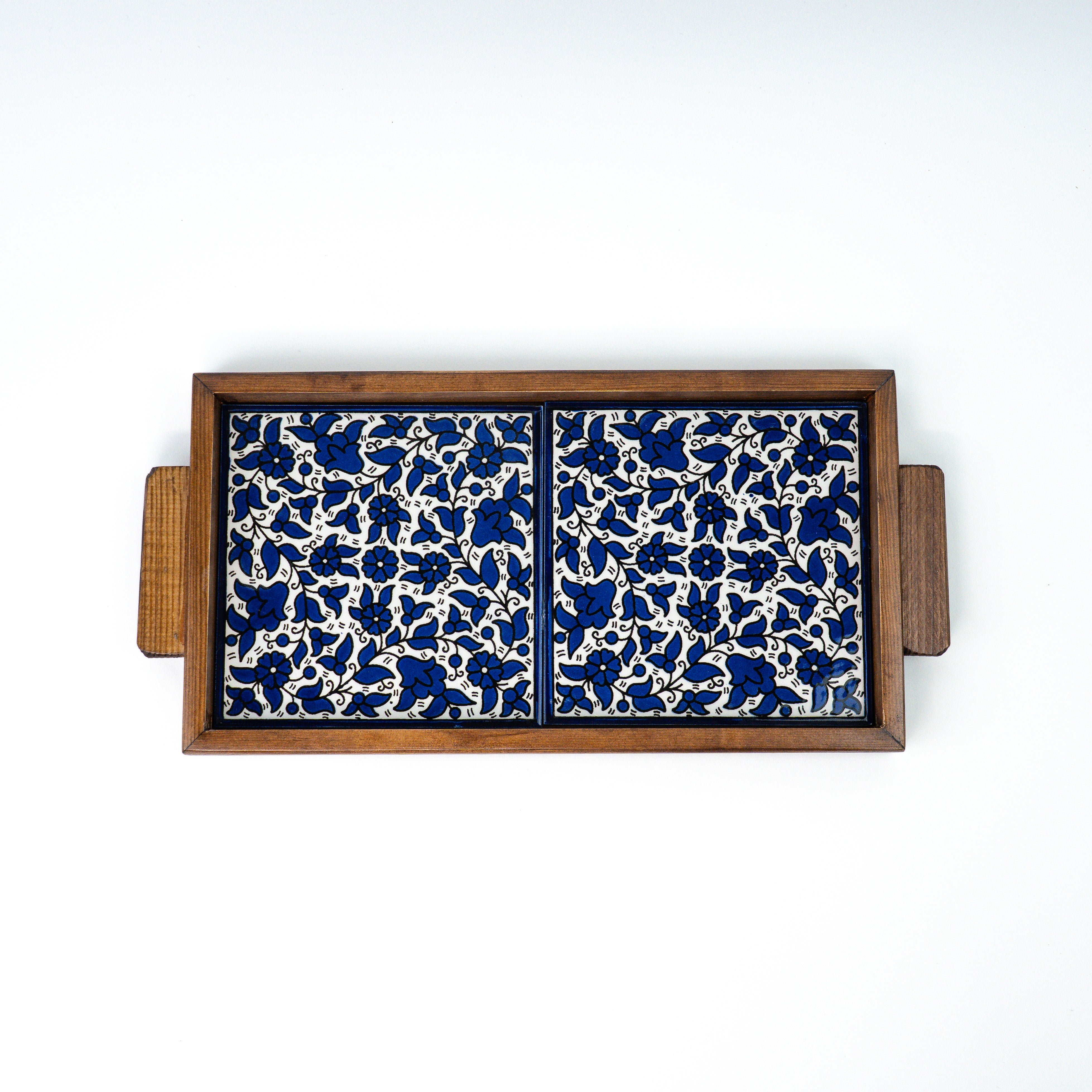 Serving platter, alcohol, blue-brown