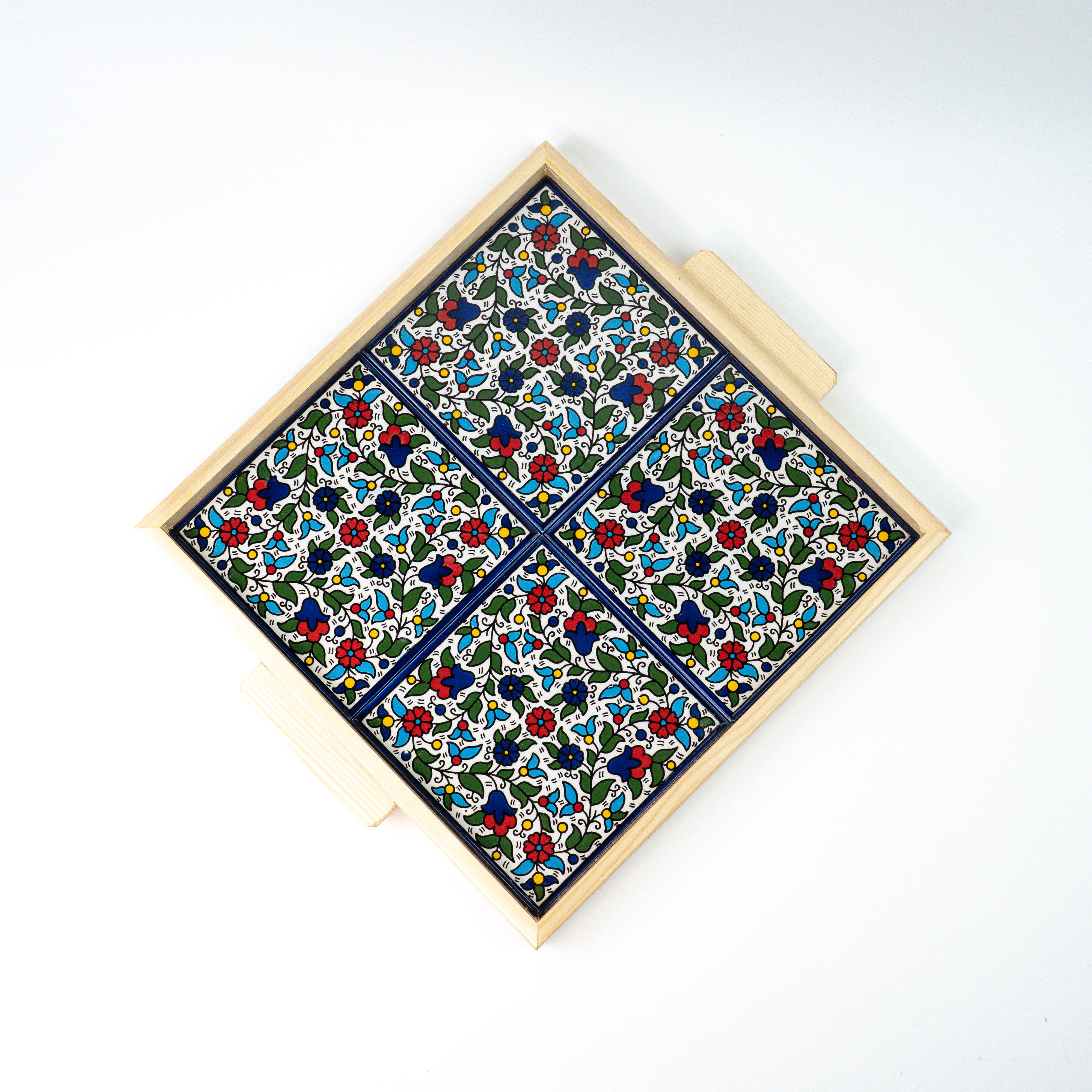 XL Servierplatte bunt beige