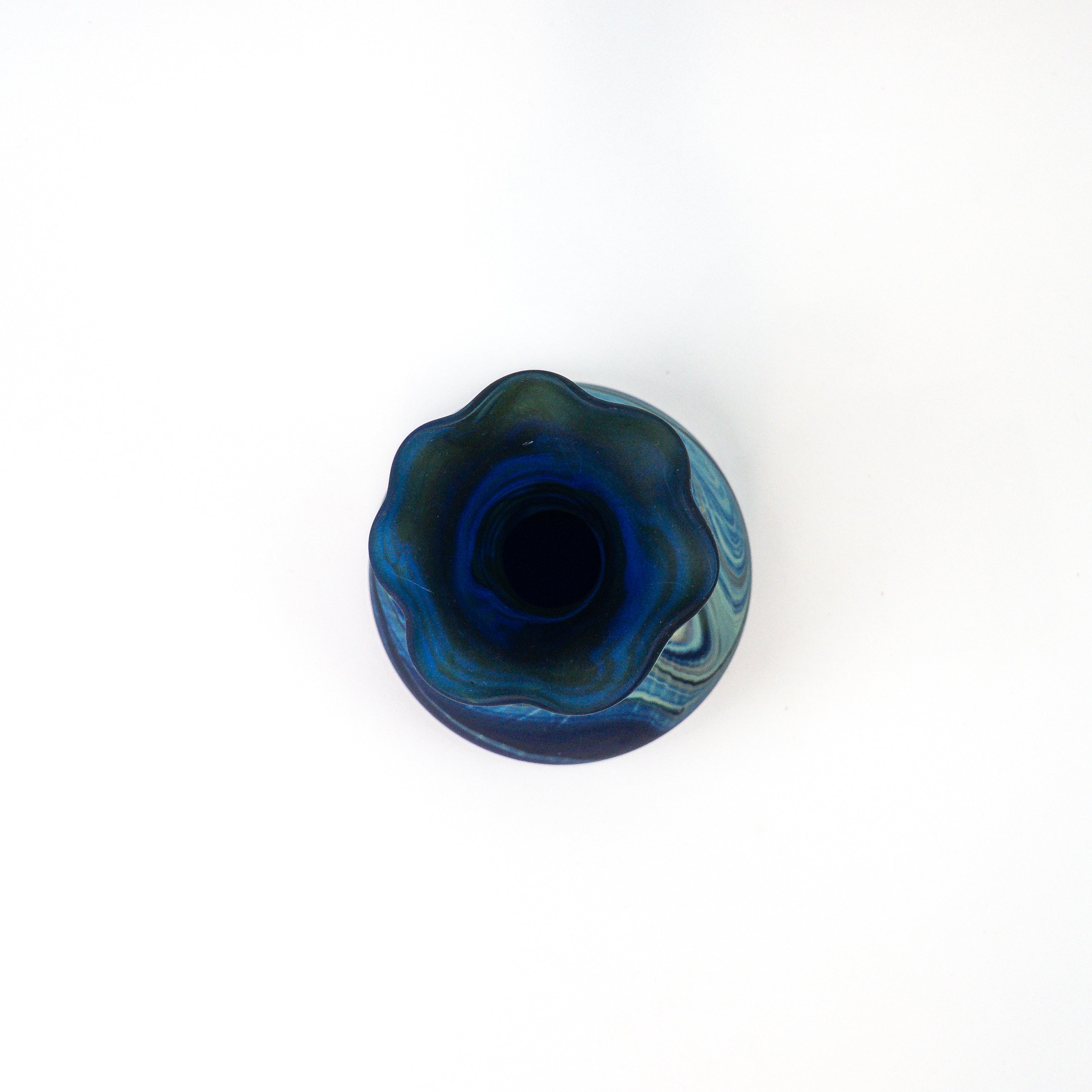 Hebron Vase Blau – Recyceltes Glas & Handgeblasen
