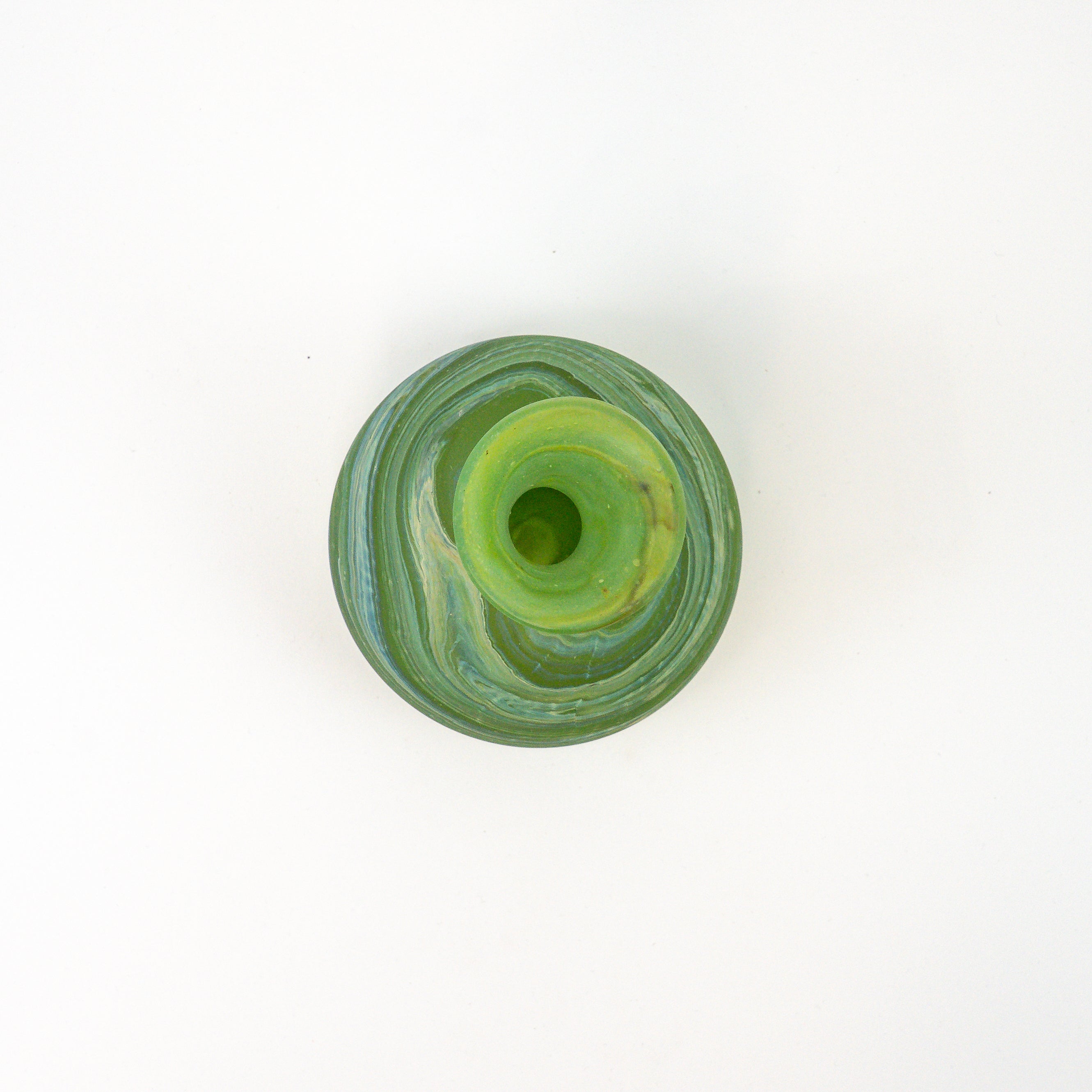 Hebron Carafe Green – Recycled Glass &amp; Hand-Blown