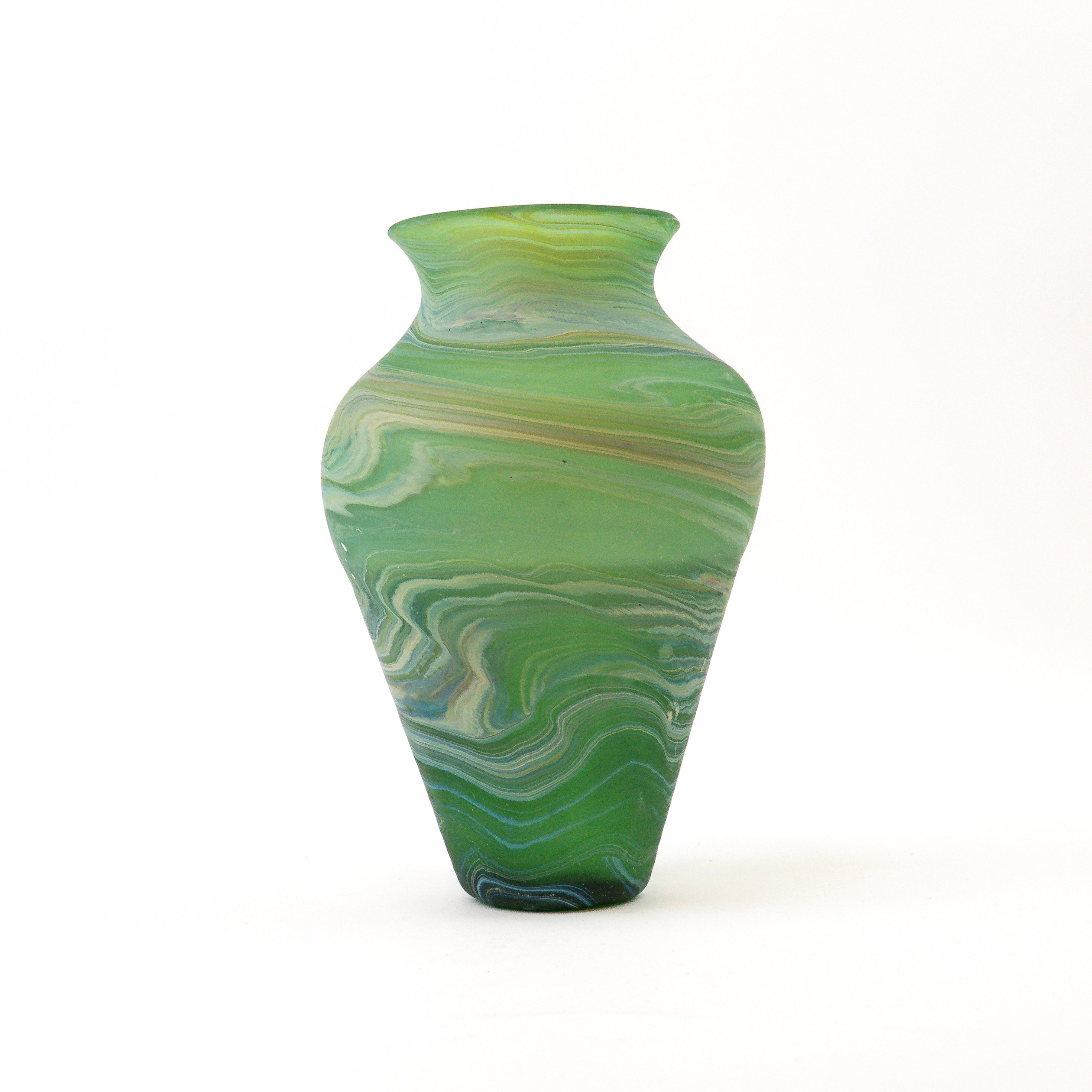 Hebron Vase Blau – Recyceltes Glas & Handgeblasen