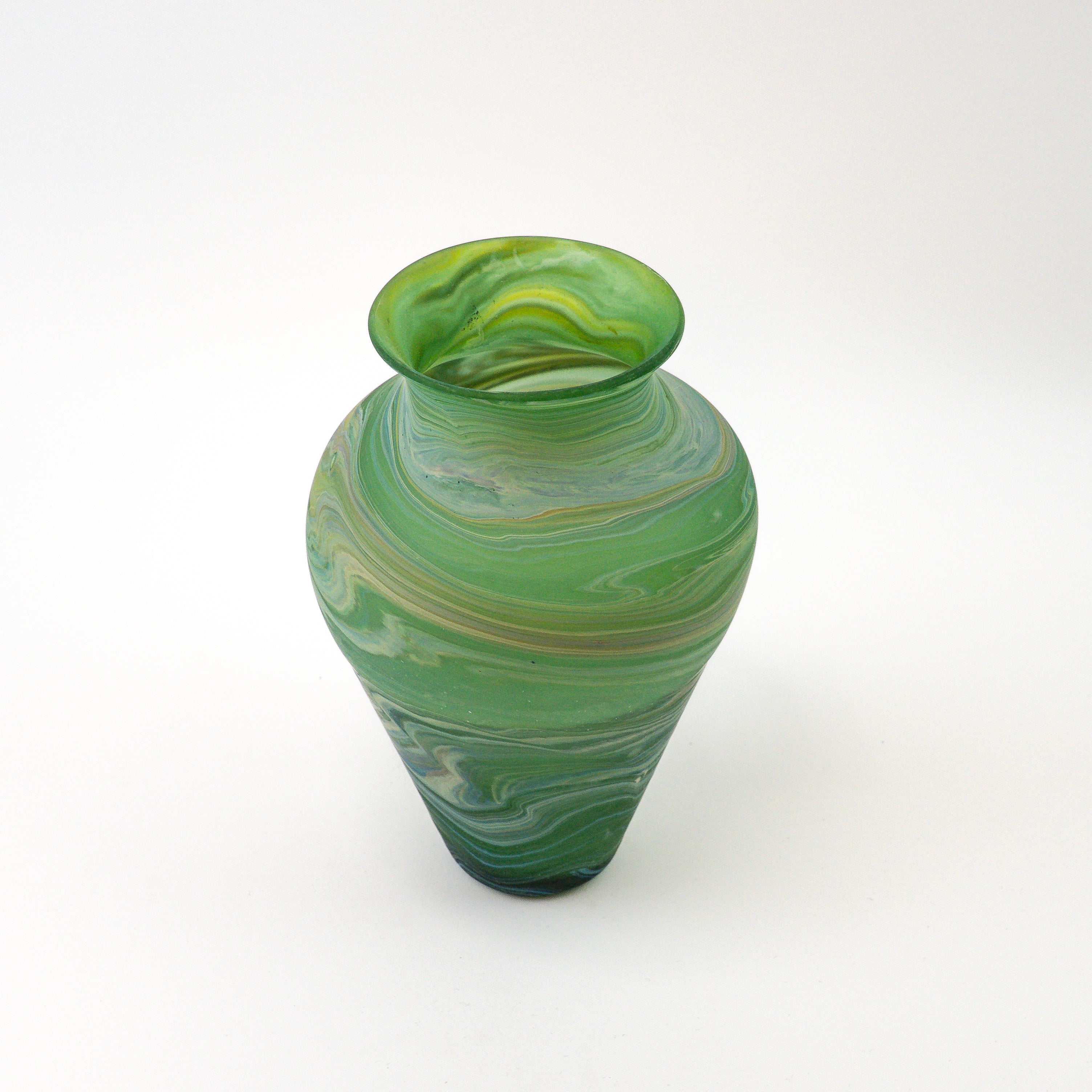 Hebron Vase Blau – Recyceltes Glas & Handgeblasen