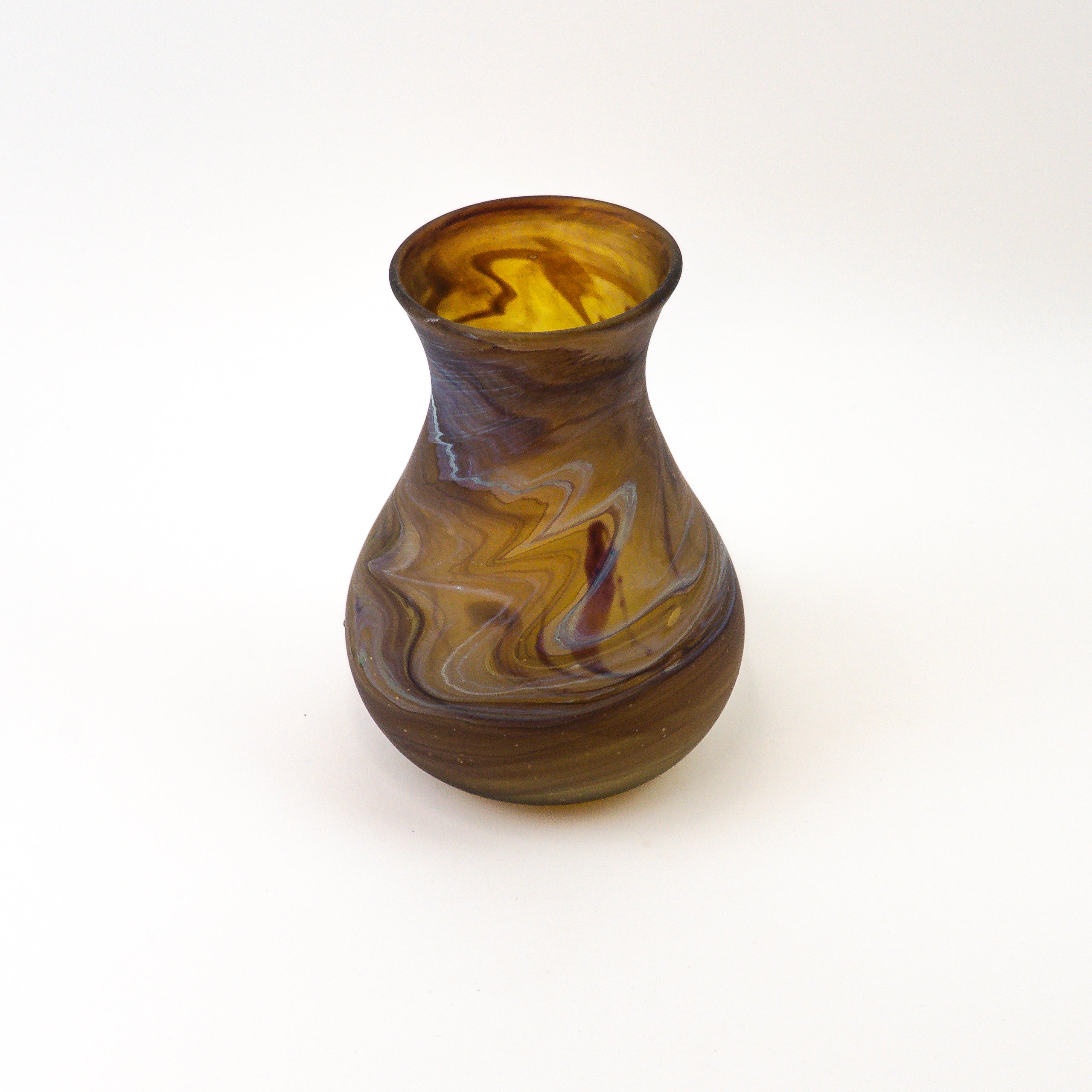 Hebron Vase Braun – Recyceltes Glas & Handgeblasen