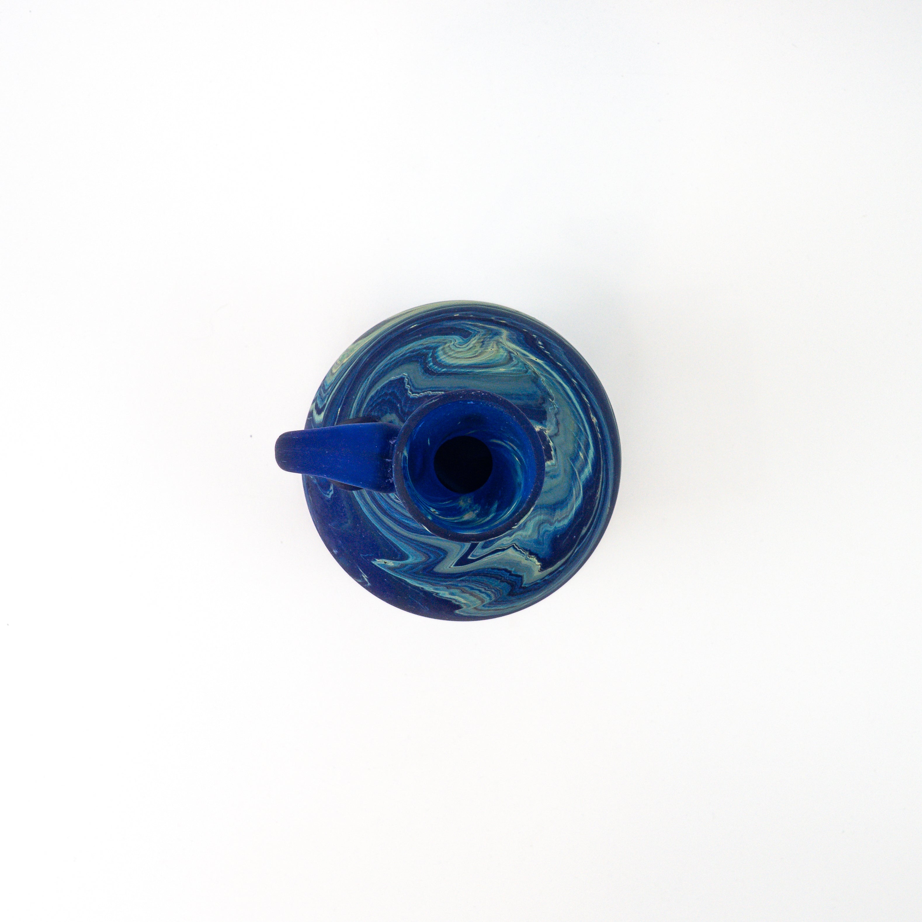 Hebron Blue Carafe – Recycled Glass &amp; Hand-Blown