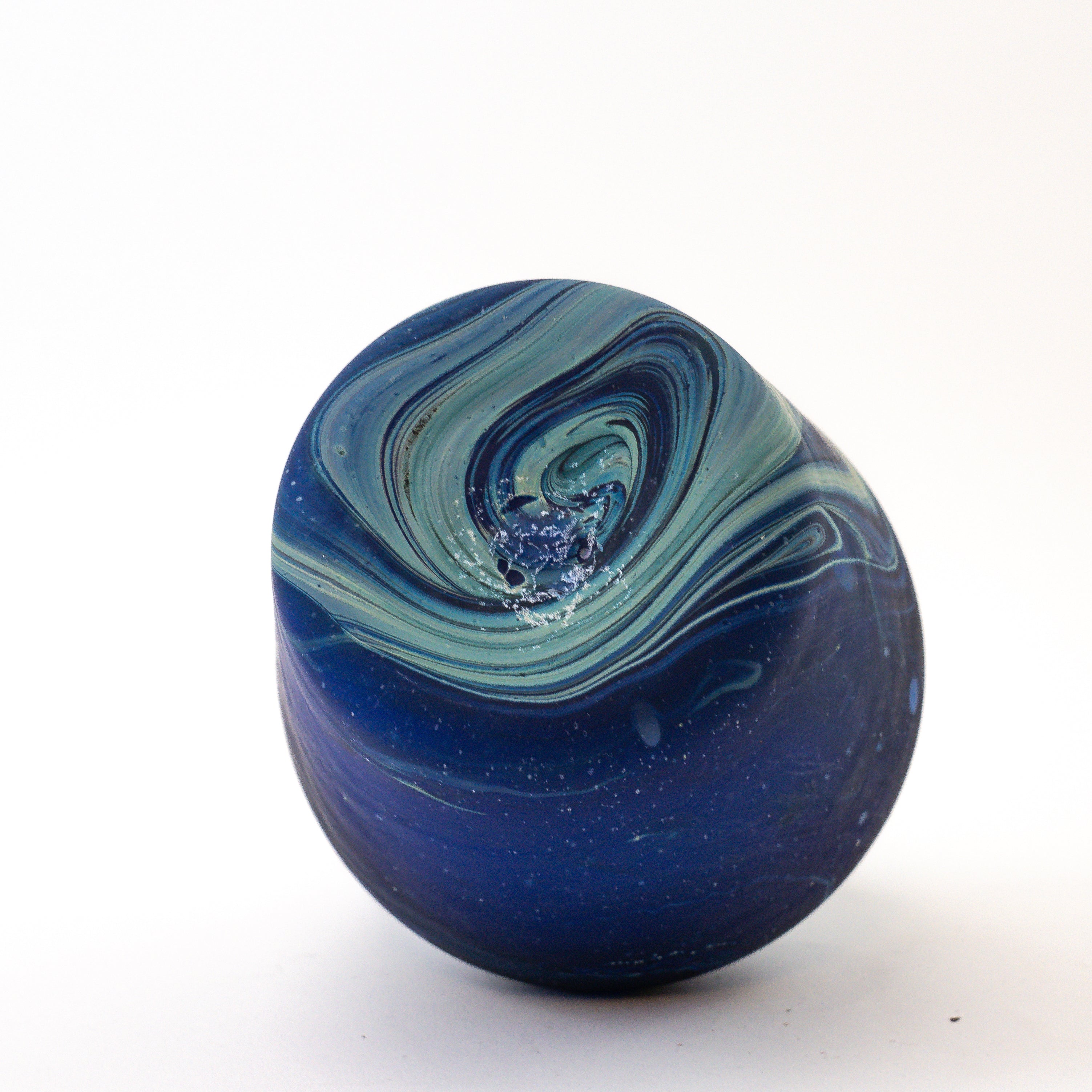 Hebron Blue Carafe – Recycled Glass &amp; Hand-Blown