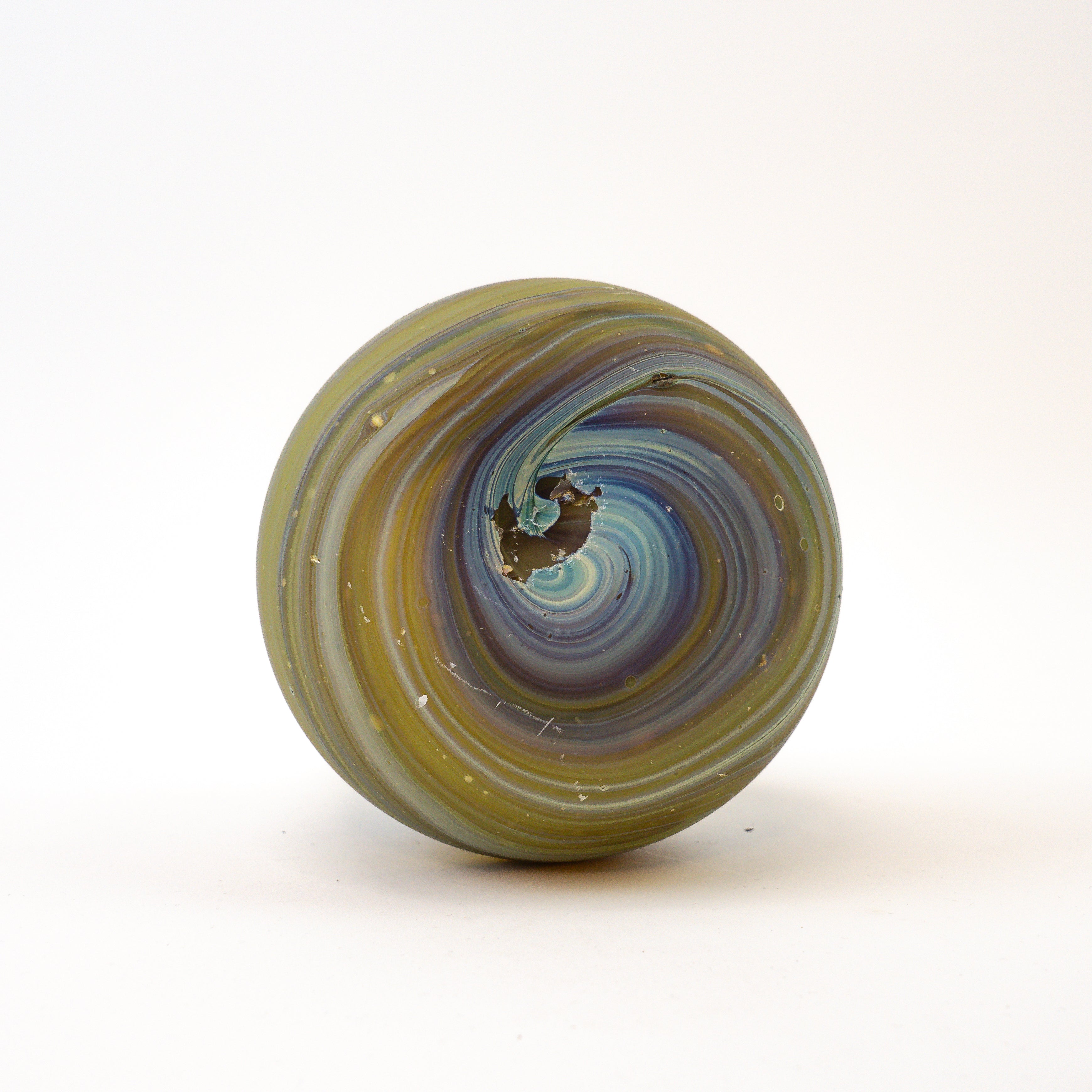 Hebron Carafe Green / Brown – Recycled Glass &amp; Hand-blown