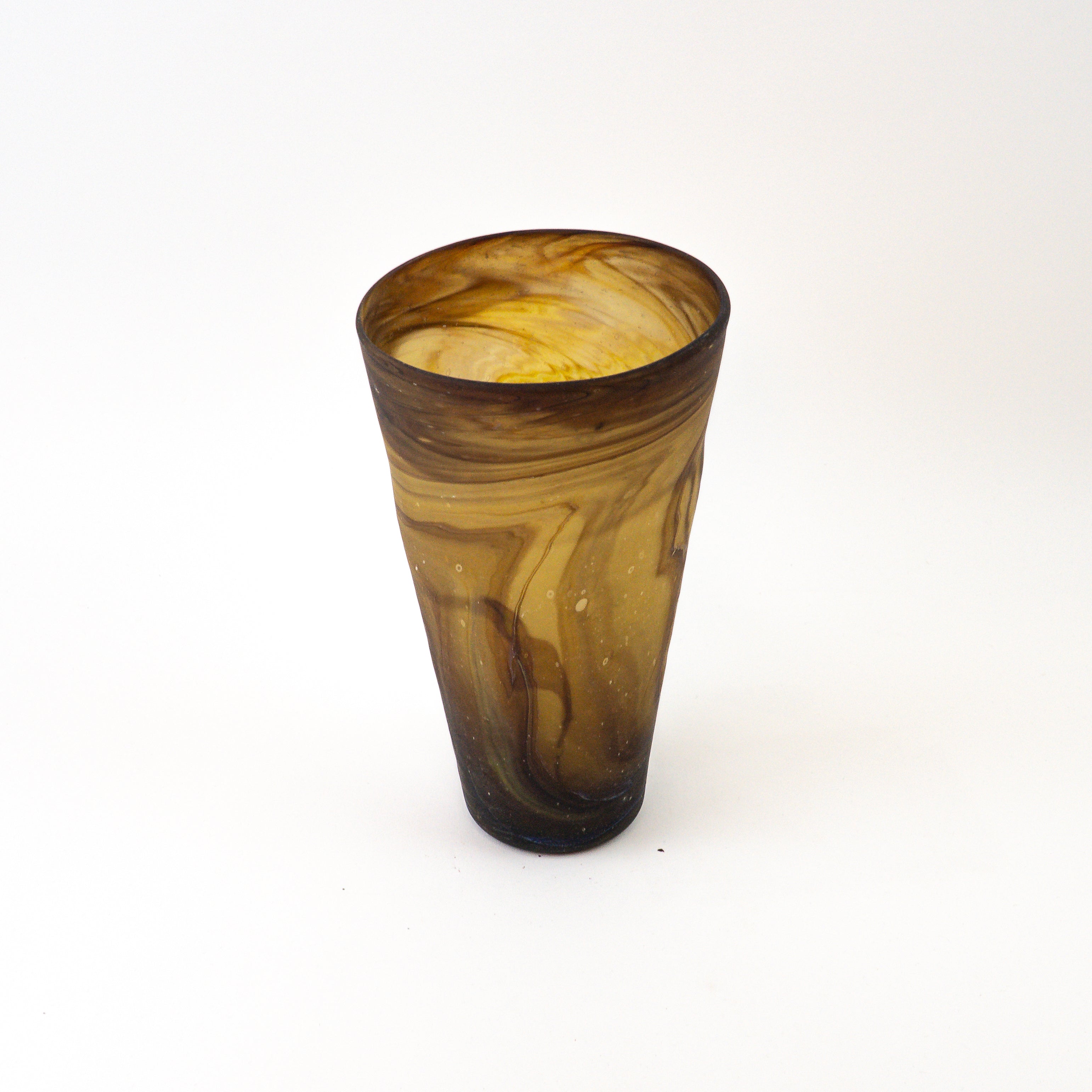 Hebron Vase Brown – Recycled Glass &amp; Handblown