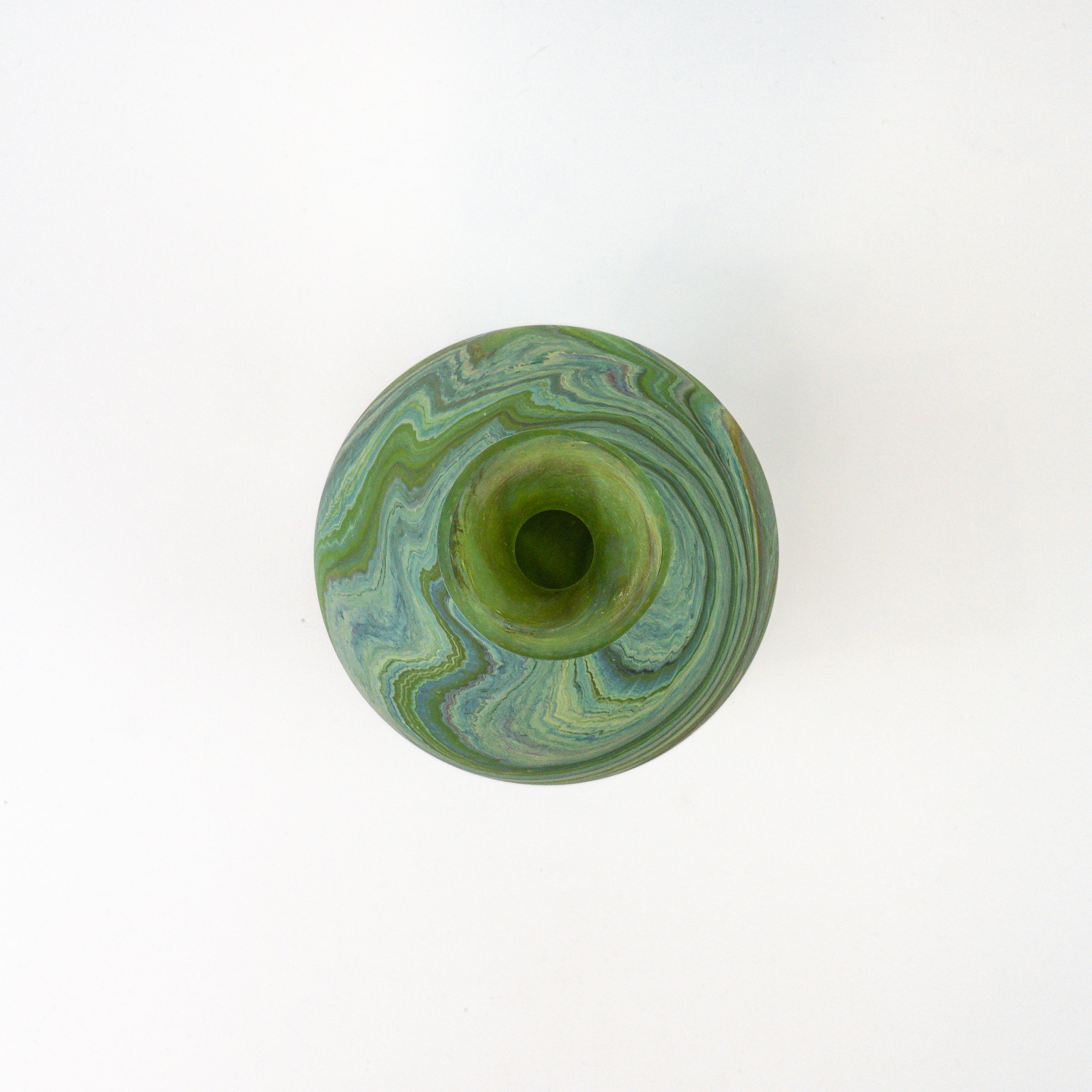 Hebron Karaffe / Vase Grün – Recyceltes Glas & Handgeblasen