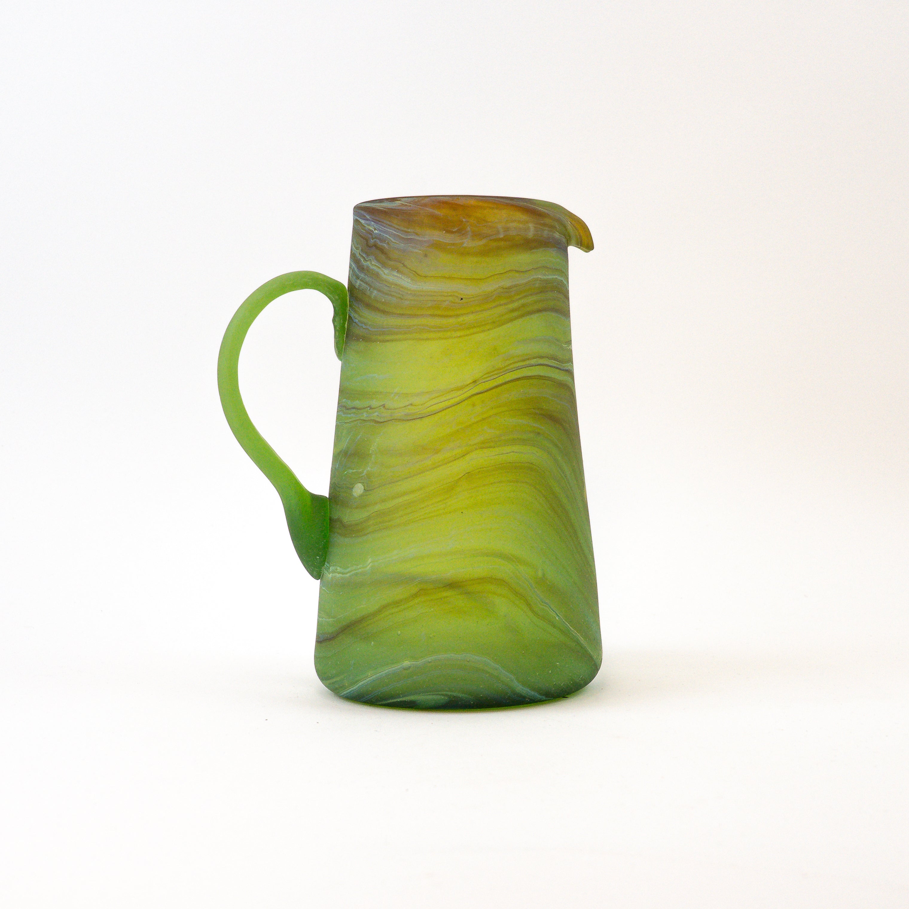 Hebron Carafe Green – Recycled Glass &amp; Hand-Blown
