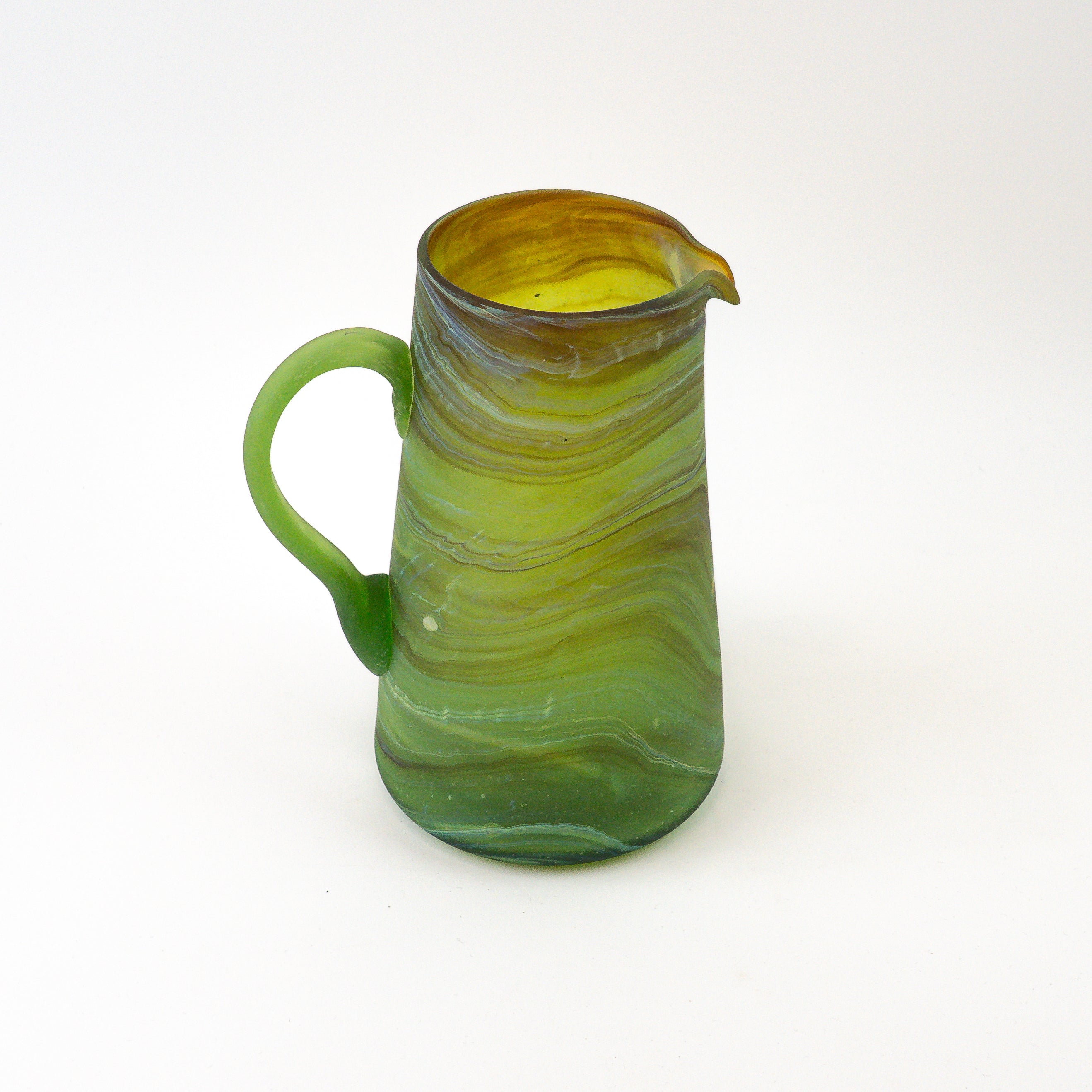 Hebron Carafe Green – Recycled Glass &amp; Hand-Blown