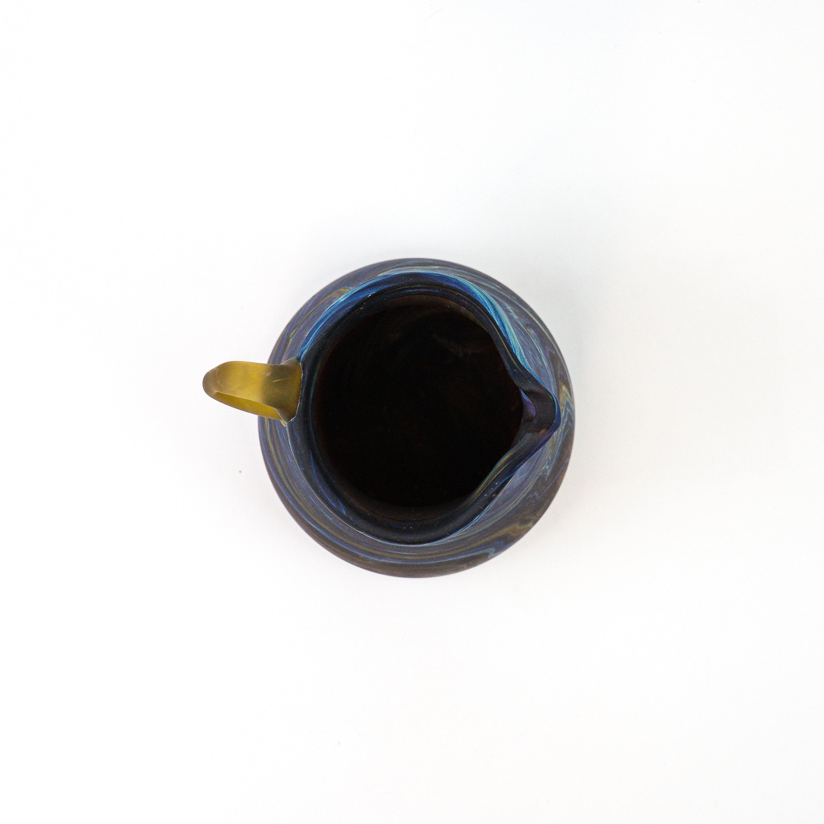 Hebron Carafe Brown / Blue – Recycled Glass &amp; Hand-blown