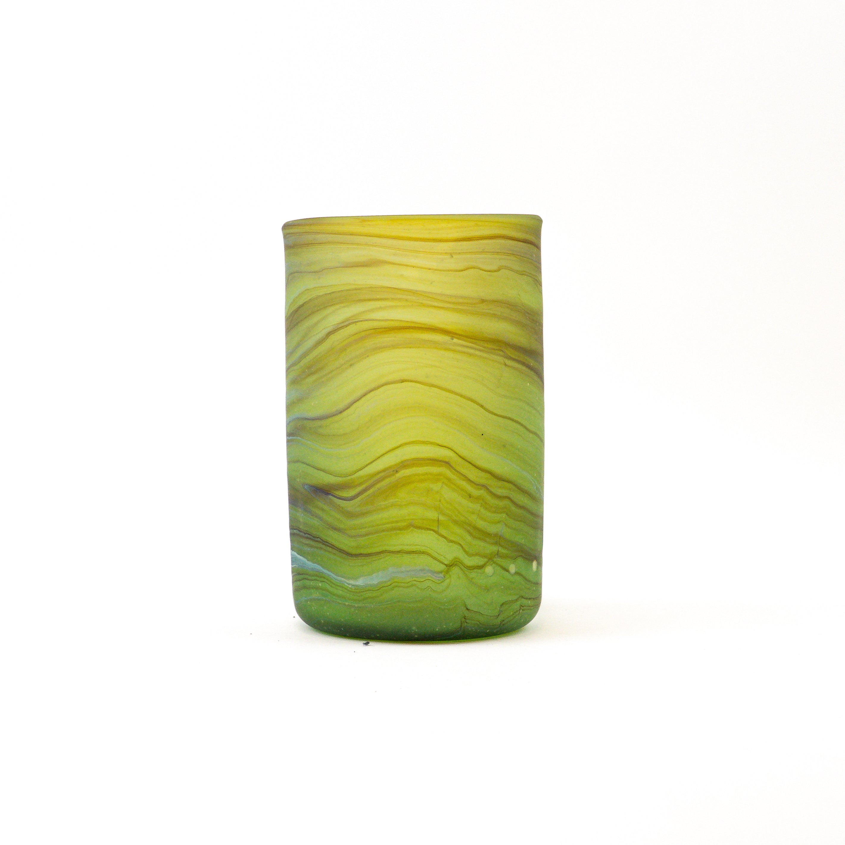 Hebron Vase Green – Recycled Glass &amp; Handblown