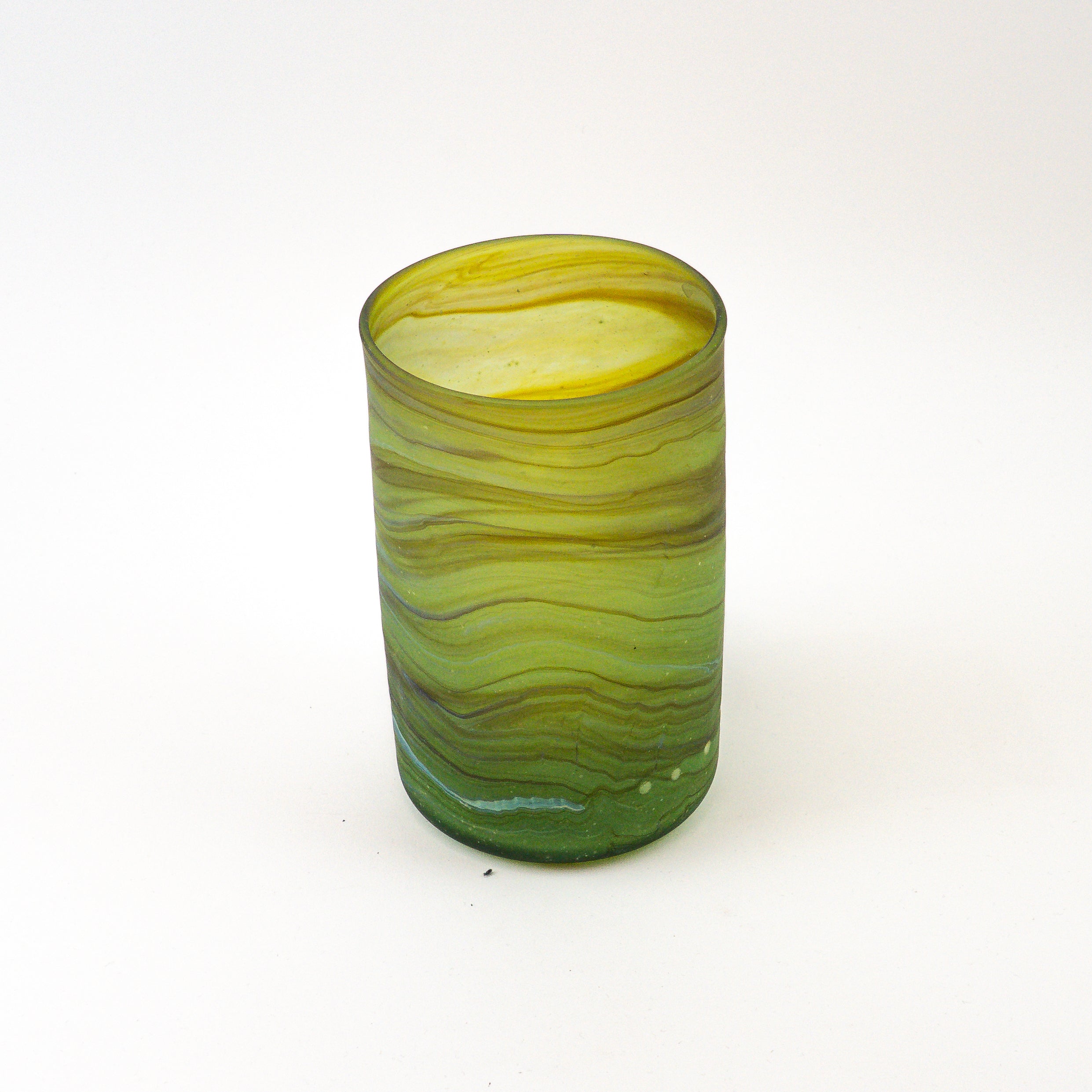 Hebron Vase Green – Recycled Glass &amp; Handblown