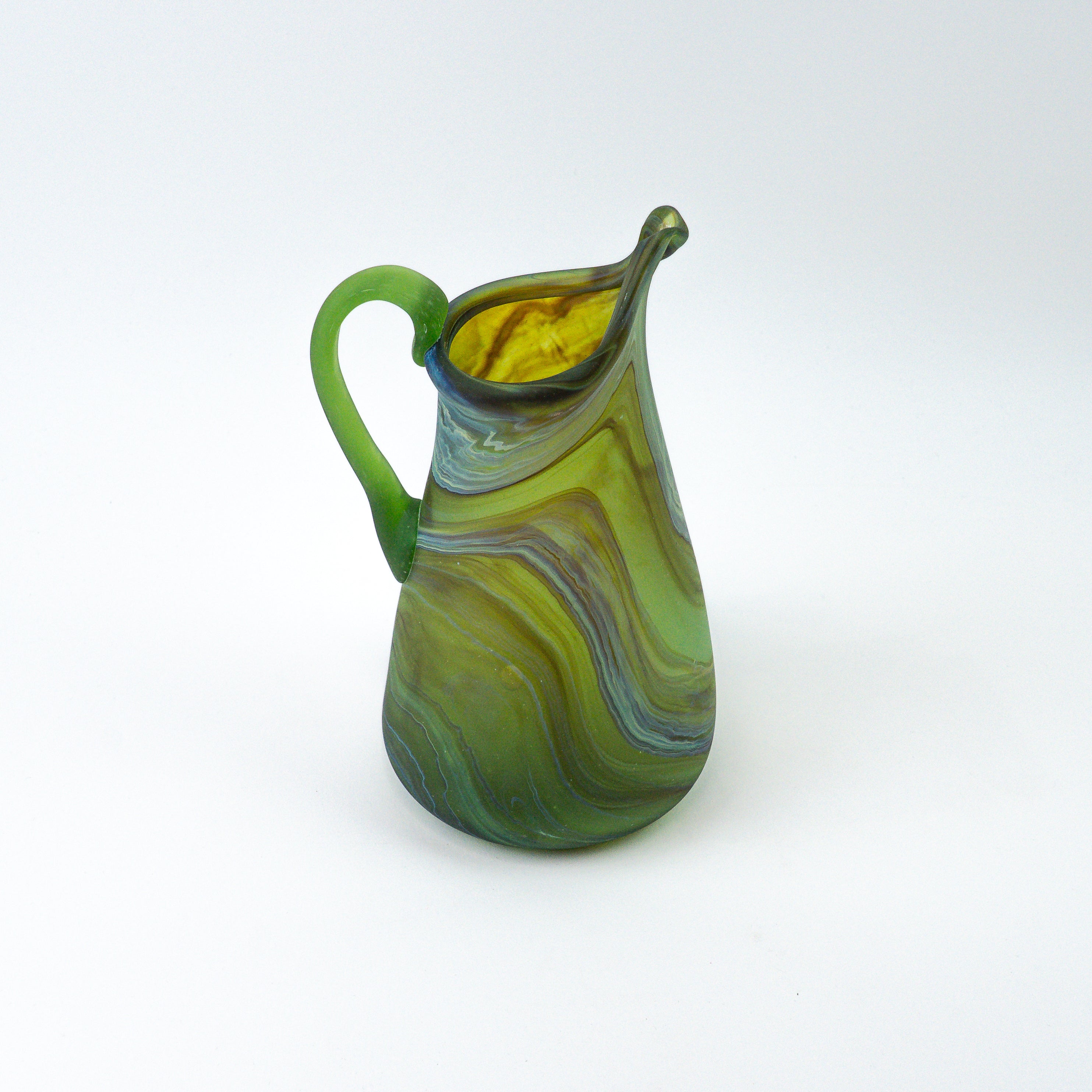 Hebron Carafe Green Brown – Recycled Glass &amp; Hand-blown