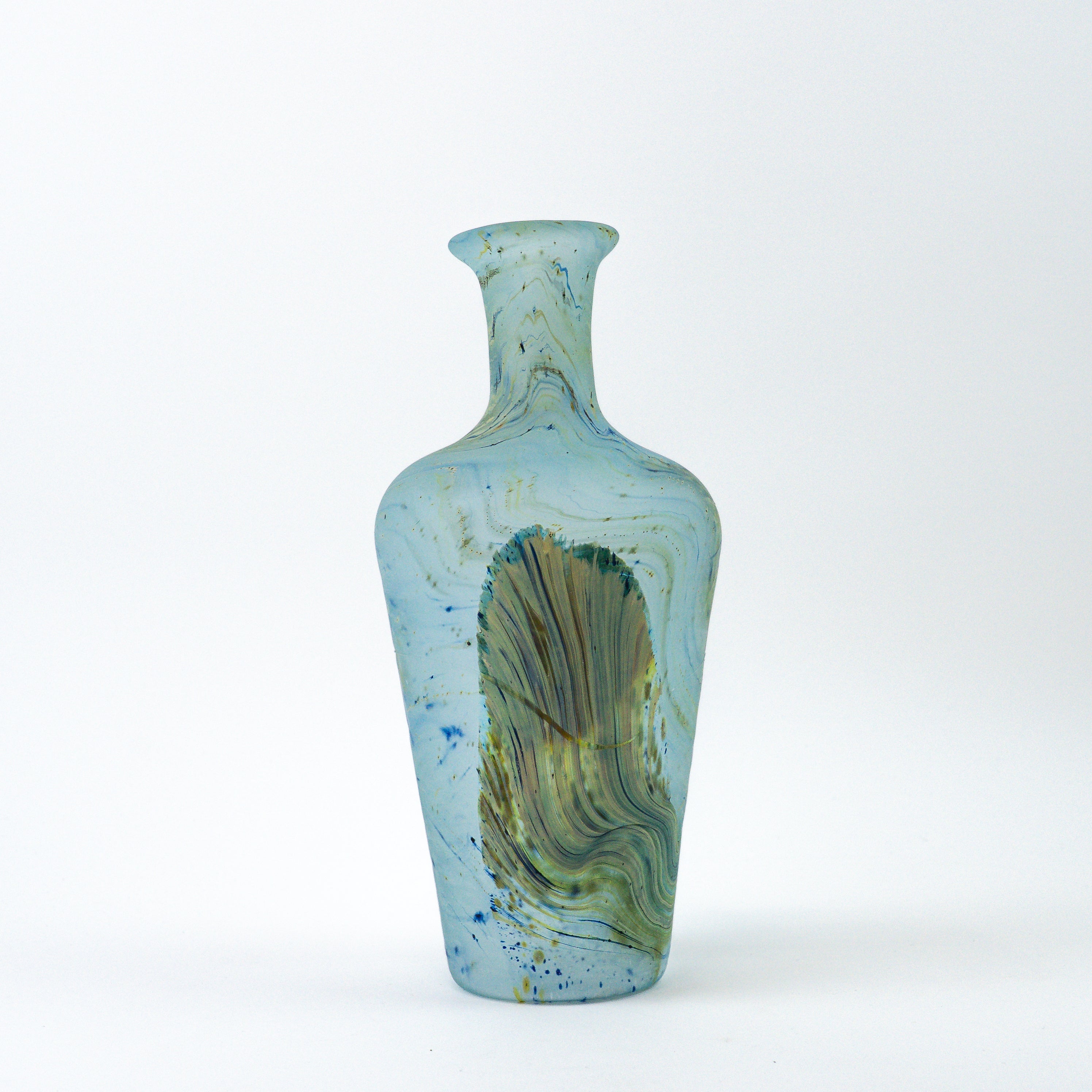 Hebron Carafe / Vase Sky Blue – Recycled Glass &amp; Hand-blown