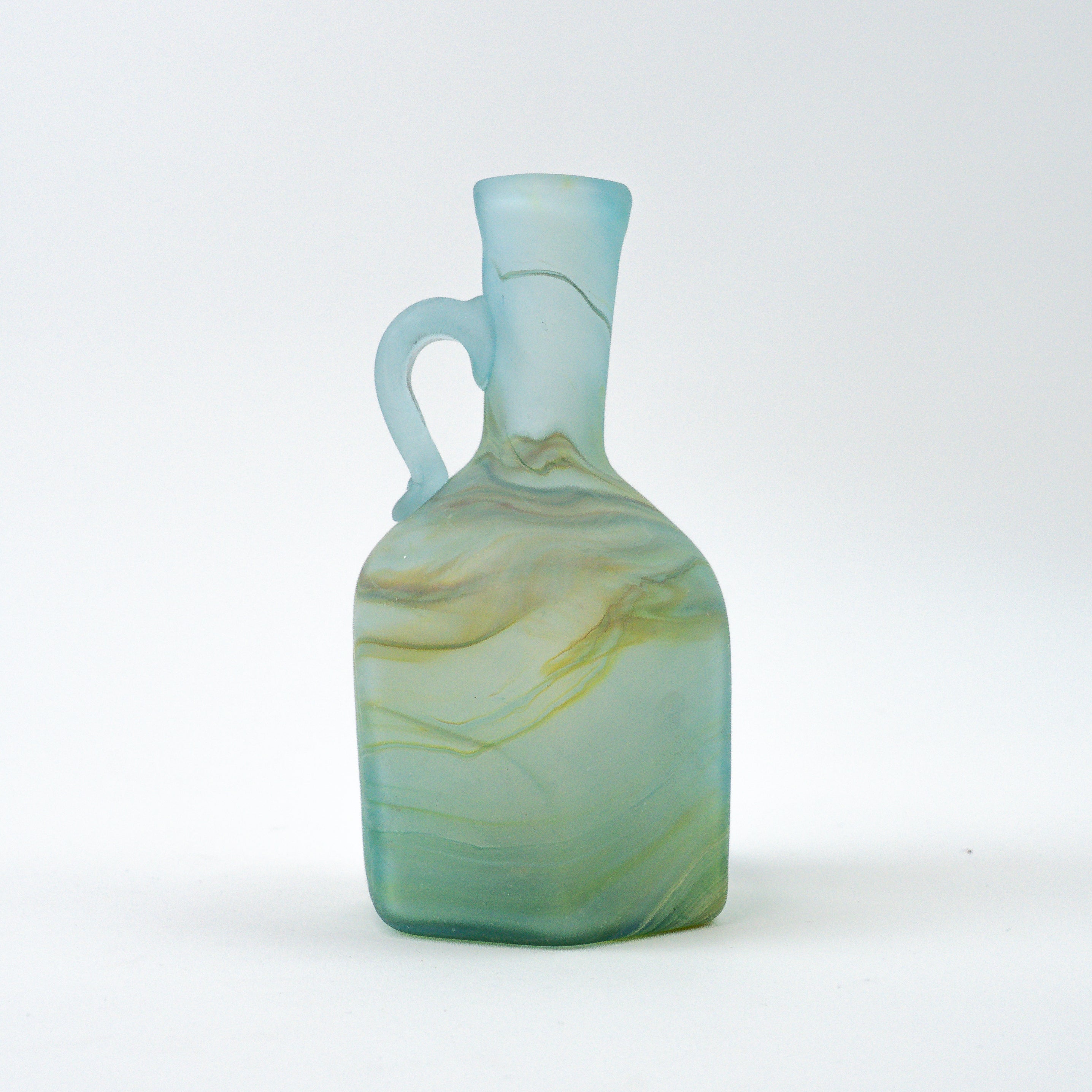 Hebron Mini Carafe / Vase Lime Green – Recycled Glass &amp; Handblown