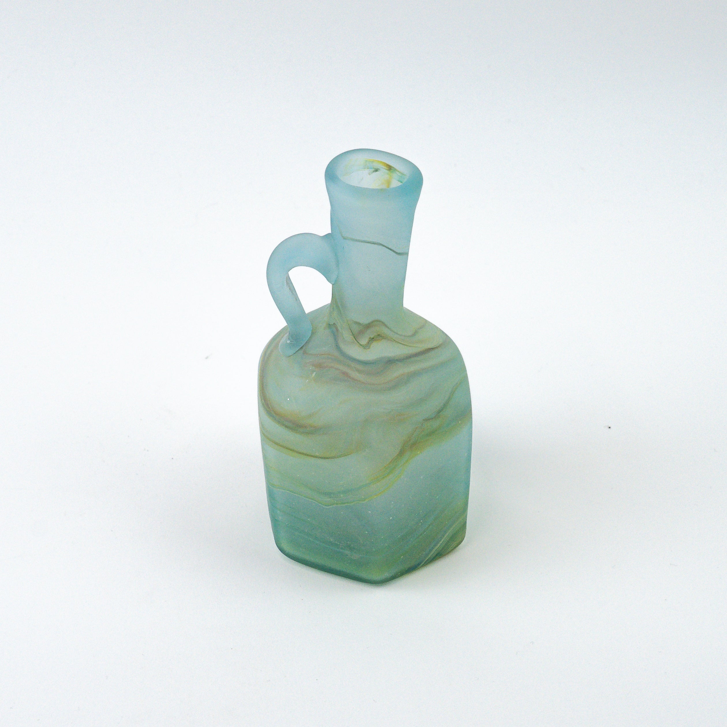 Hebron Mini Carafe / Vase Lime Green – Recycled Glass &amp; Handblown