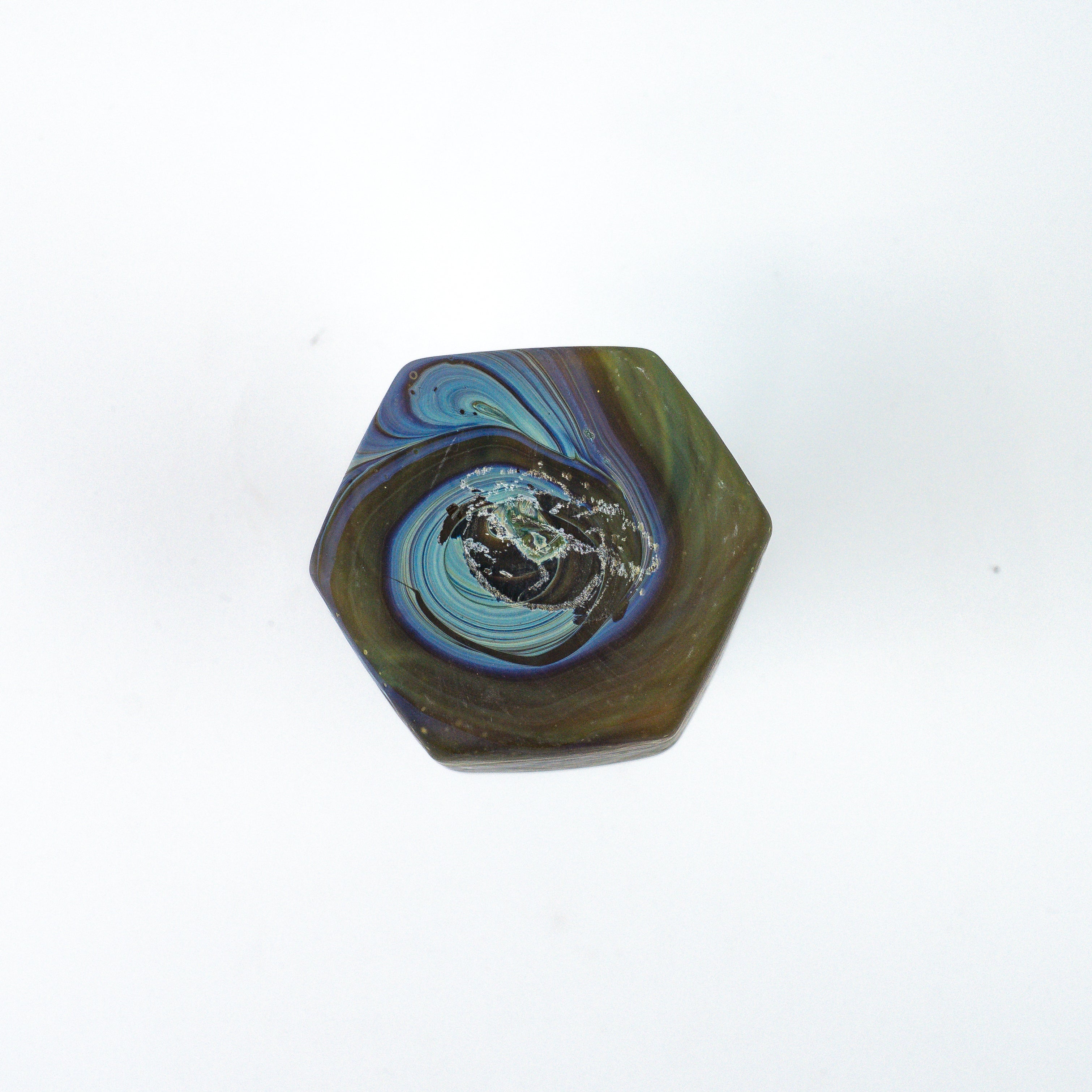 Hebron Mini Carafe / Vase Brown Blue – Recycled Glass &amp; Hand-Blown