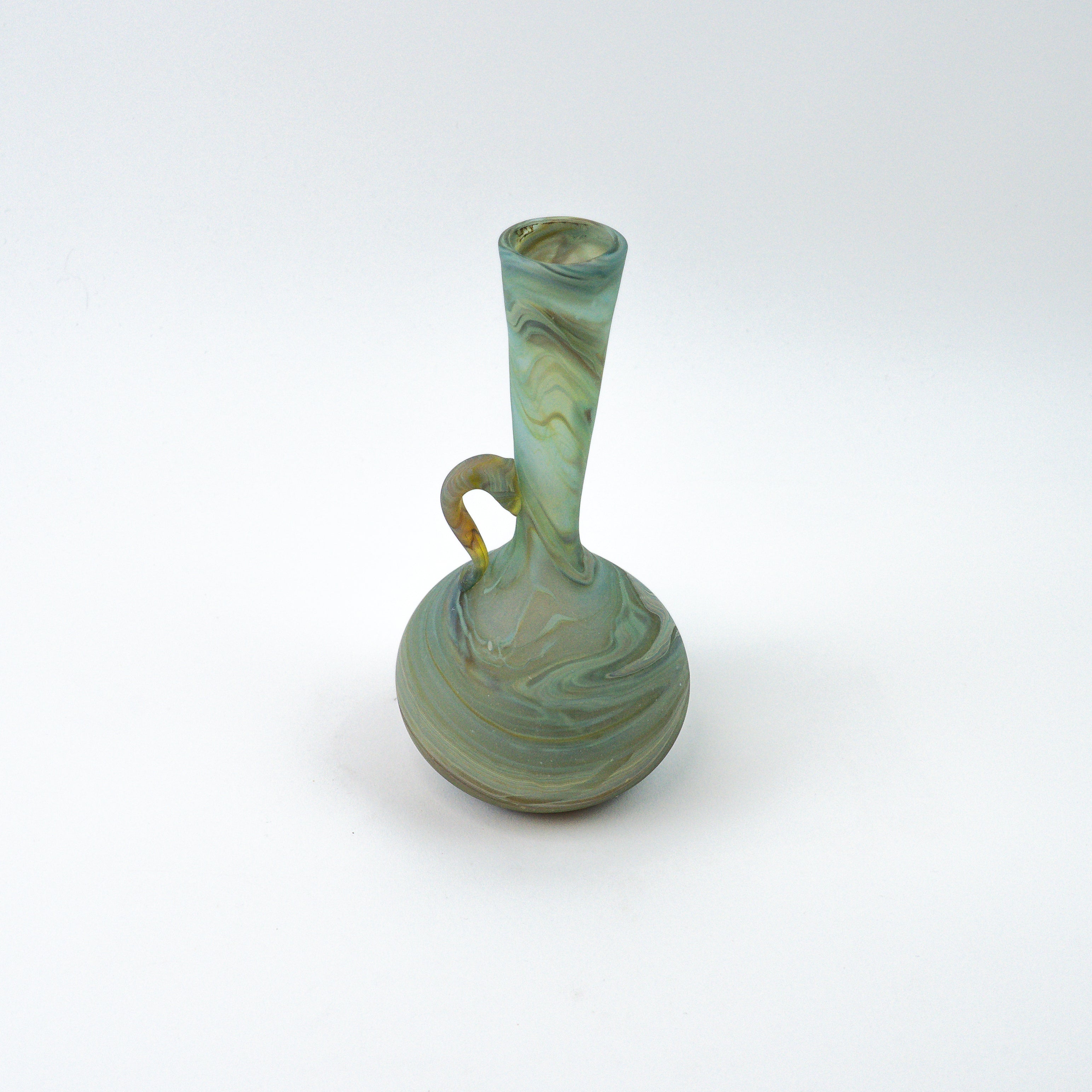 Hebron Mini Carafe / Vase Sky Blue – Recycled Glass &amp; Hand-Blown