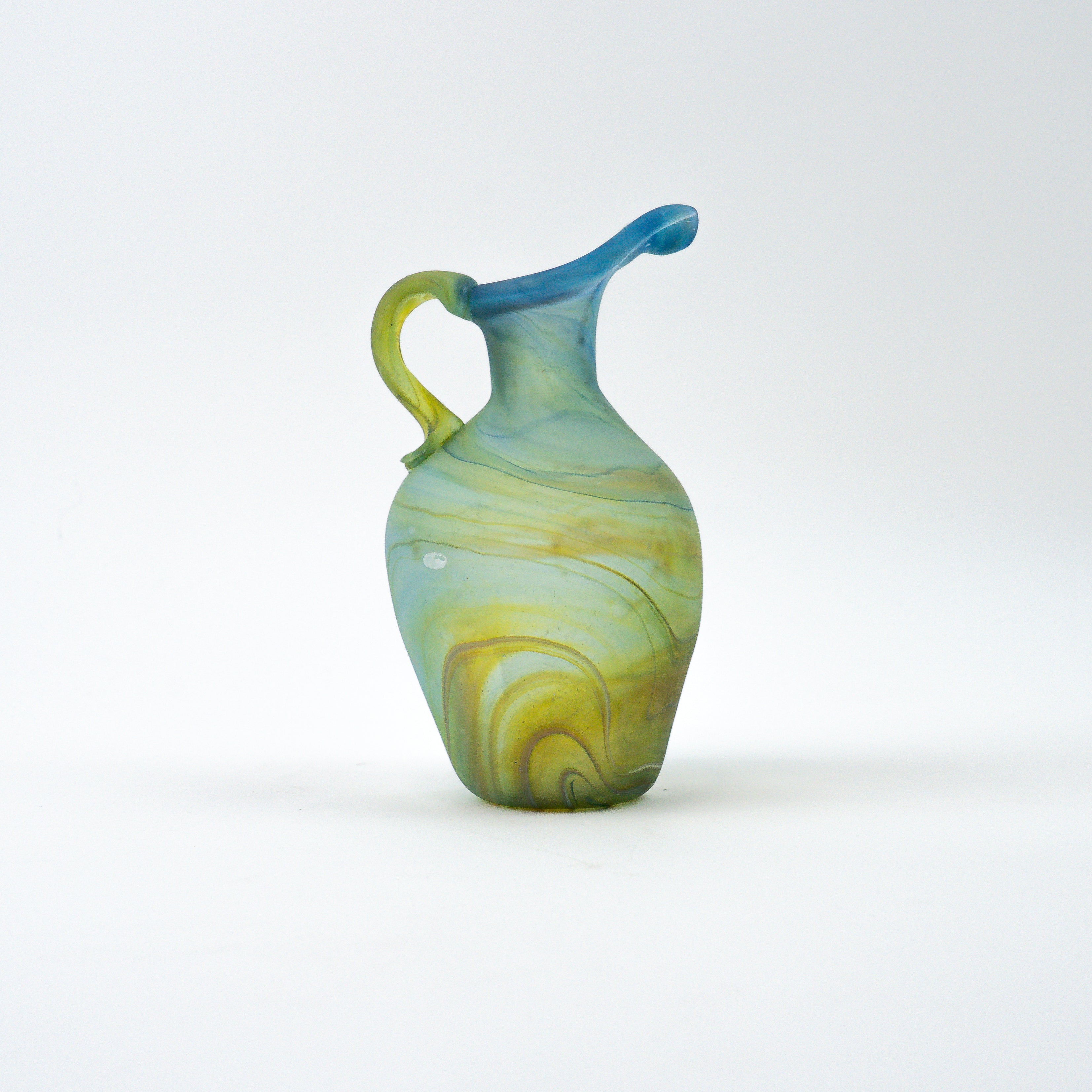Hebron Mini Carafe / Vase Lime Green – Recycled Glass &amp; Handblown