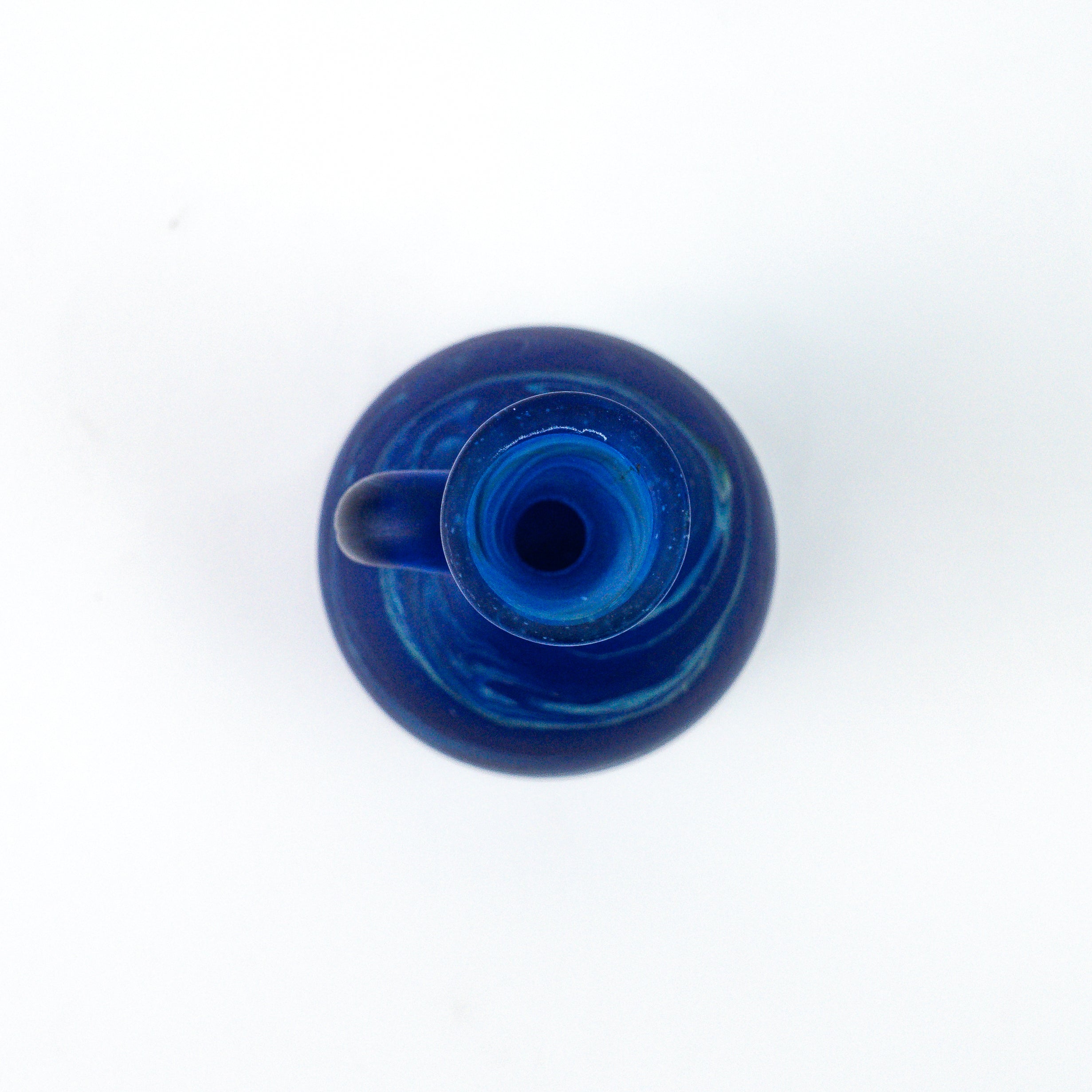 Hebron Mini Carafe / Vase Blue – Recycled Glass &amp; Handblown