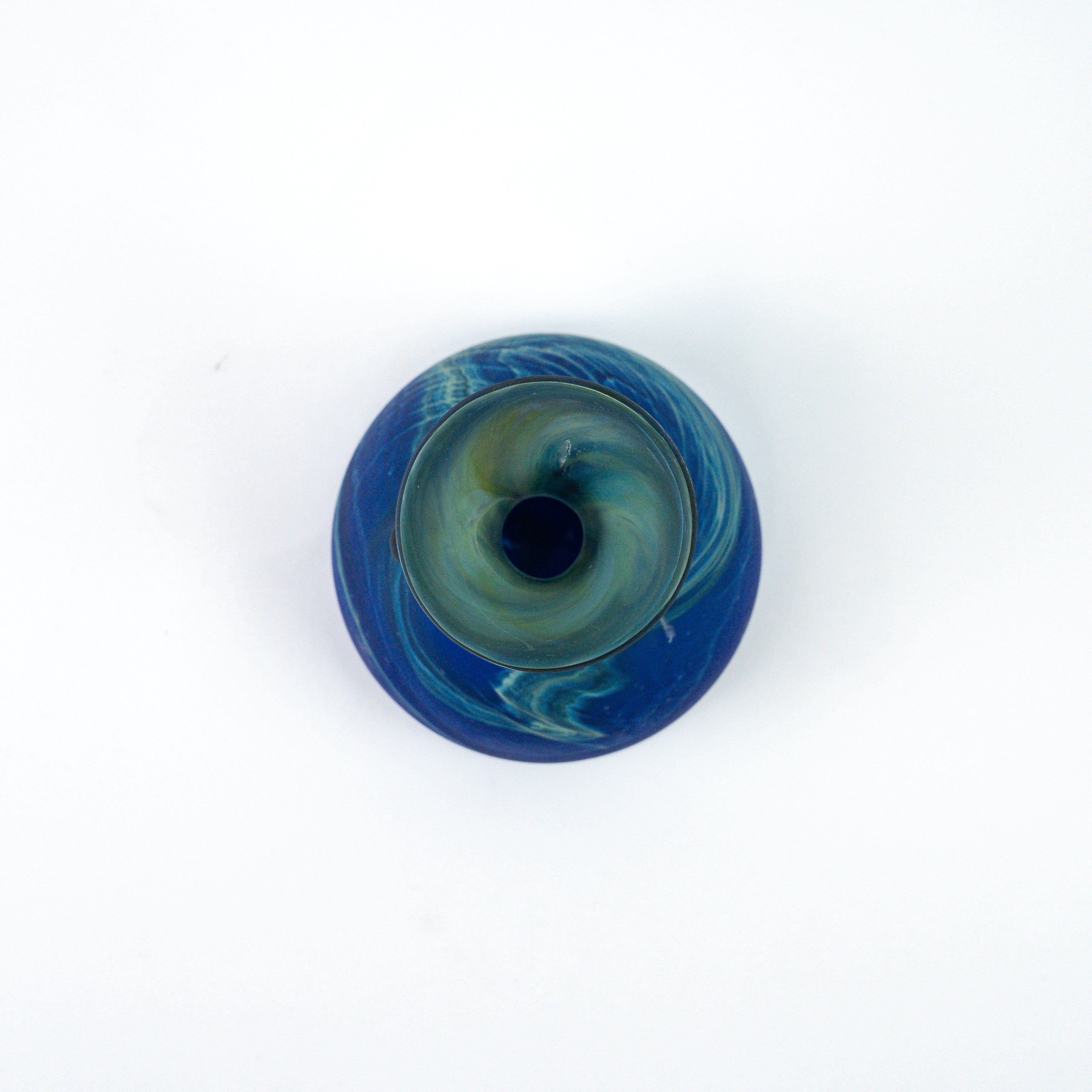 Hebron Mini Carafe / Vase Blue – Recycled Glass &amp; Handblown