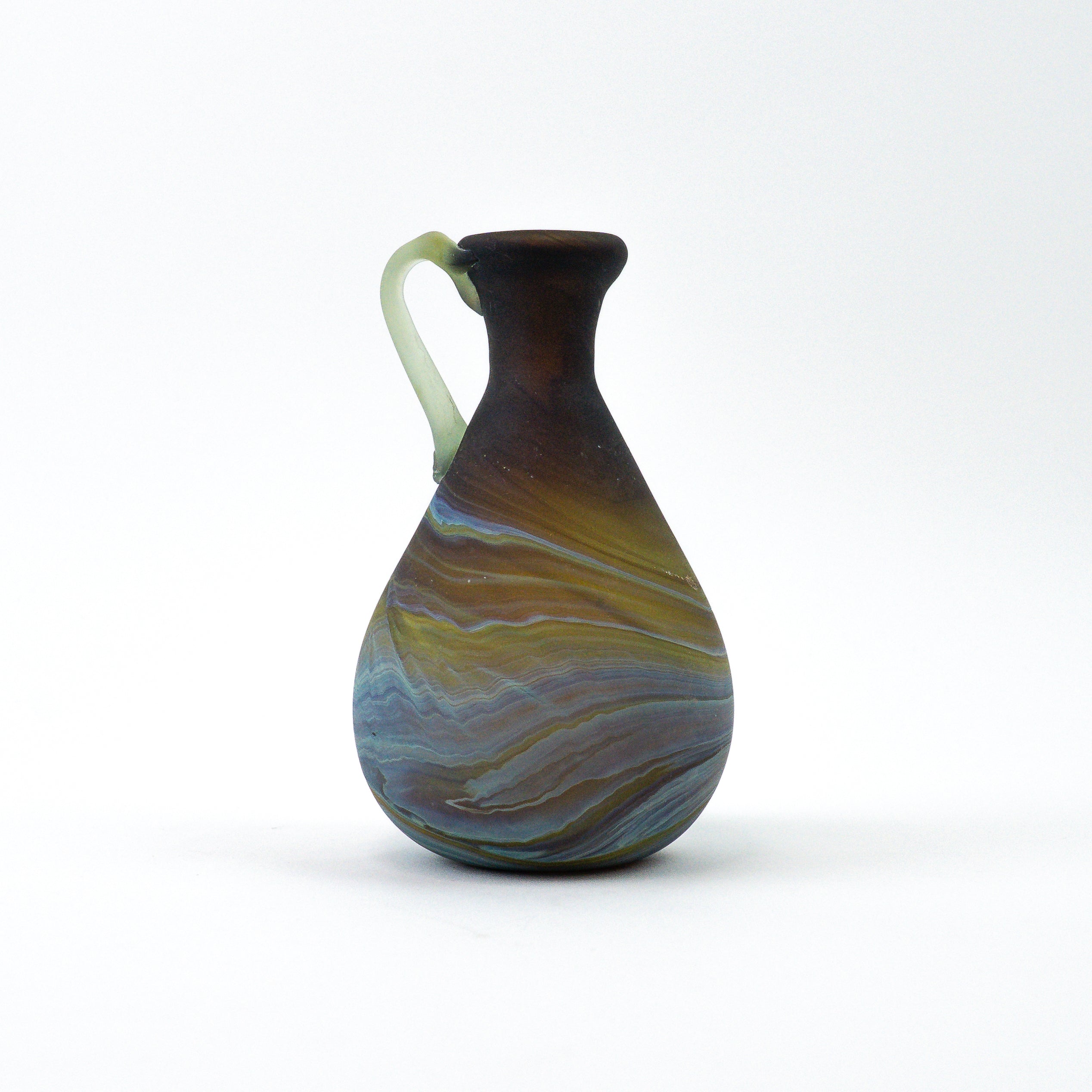 Hebron Mini Carafe / Vase Brown – Recycled Glass &amp; Handblown